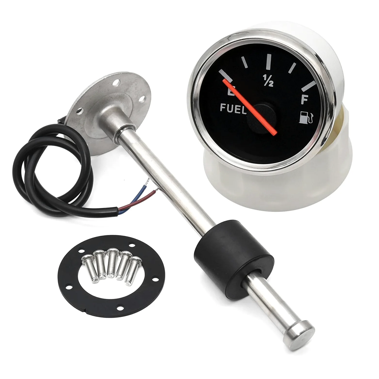 Indicador de nivel de combustible Indicador de nivel de combustible de 52MM con indicador de nivel de tanque de combustible líquido 150 200 250 300MM Nivel de combustible 0-190ohm Medidor de nivel de