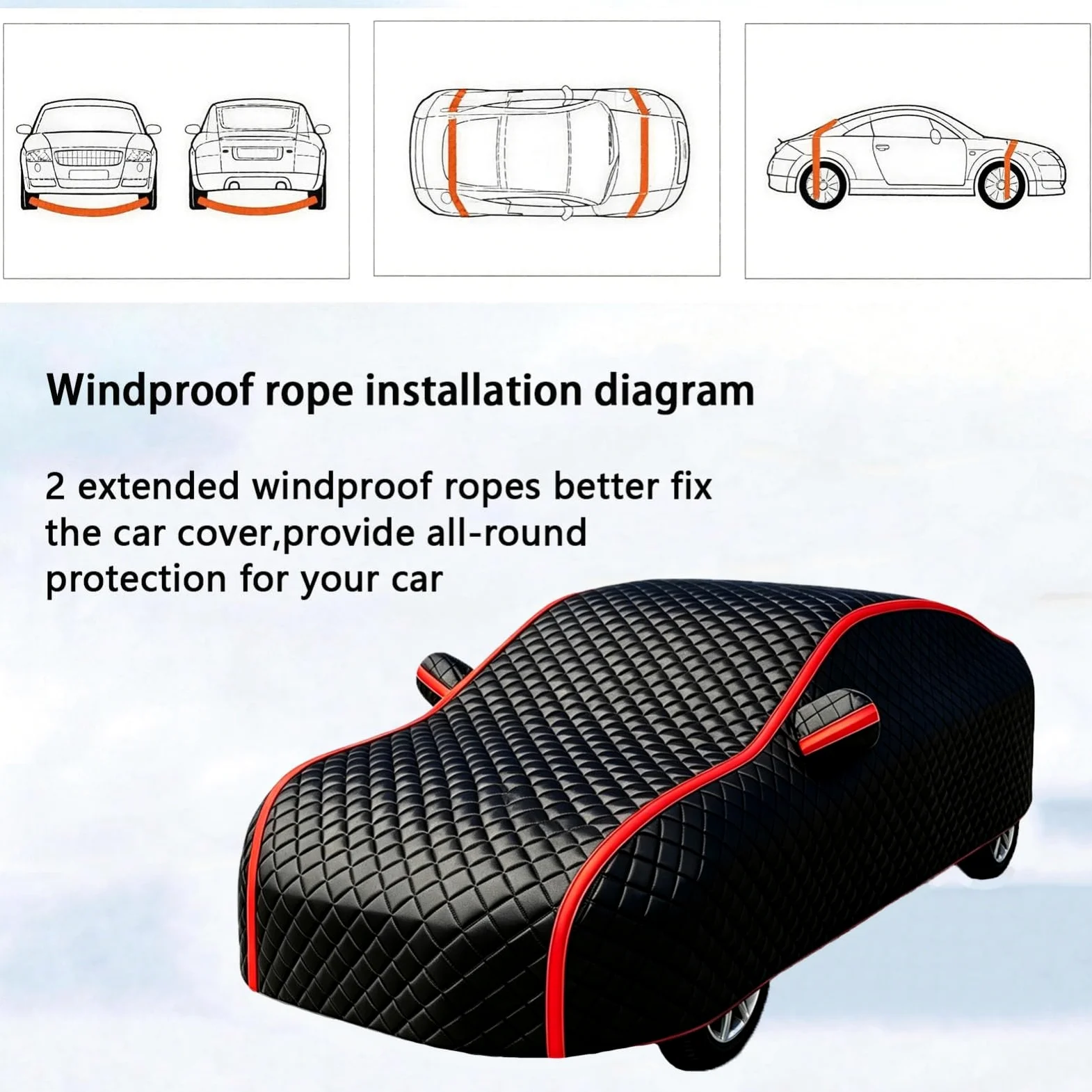 Funda Coche Antigranizo para A UDI A5 Coupé | Funda Reforzada Anti-Sol & Anti-Polvo – Uso Exterior Todo el Año, Antirrayas & Anti-Abrasión, con Bolsa Incluida