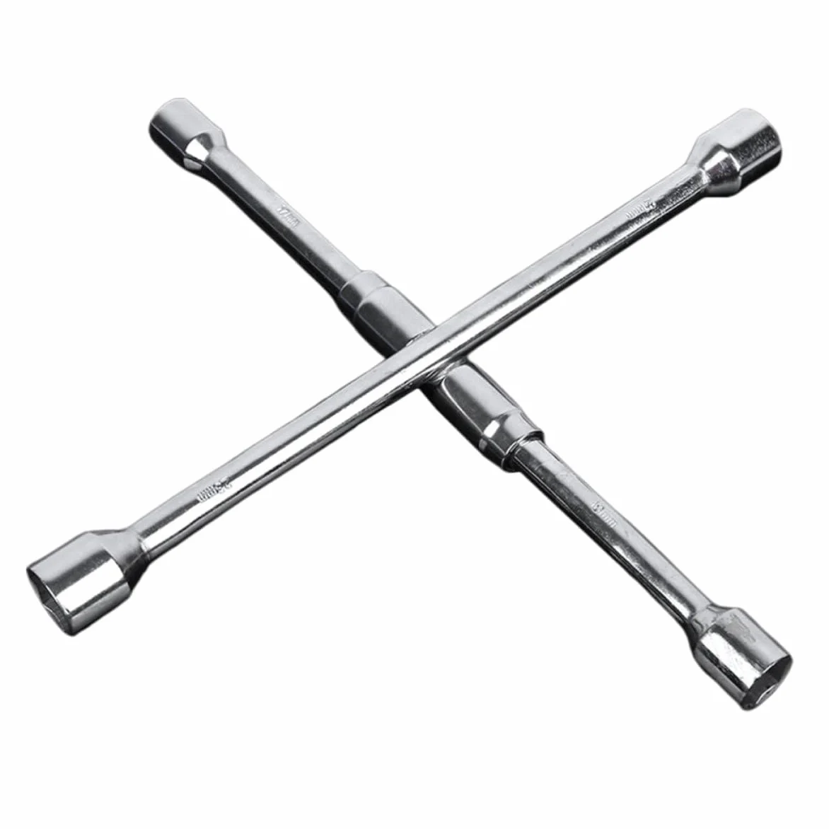 Llave para Tuercas de Rueda de Acero Plegable Agarre Cómodo, Llave Cruz de 4 Vías para Reparaciones de Neumáticos y Tuercas en Coche