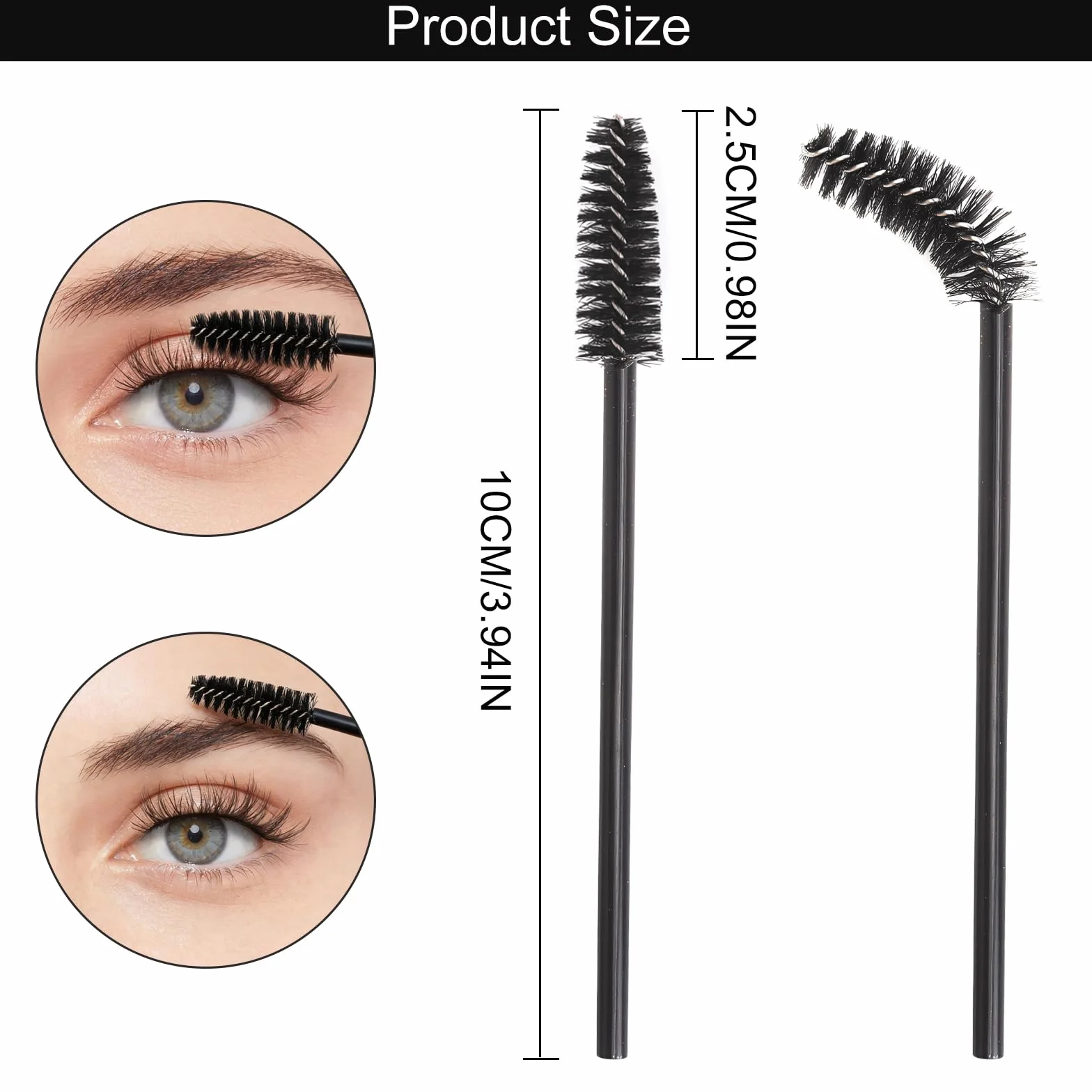 Cepillo Cejas 400 Piezas, Cepillo para Cejas y Pestañas Higiénico