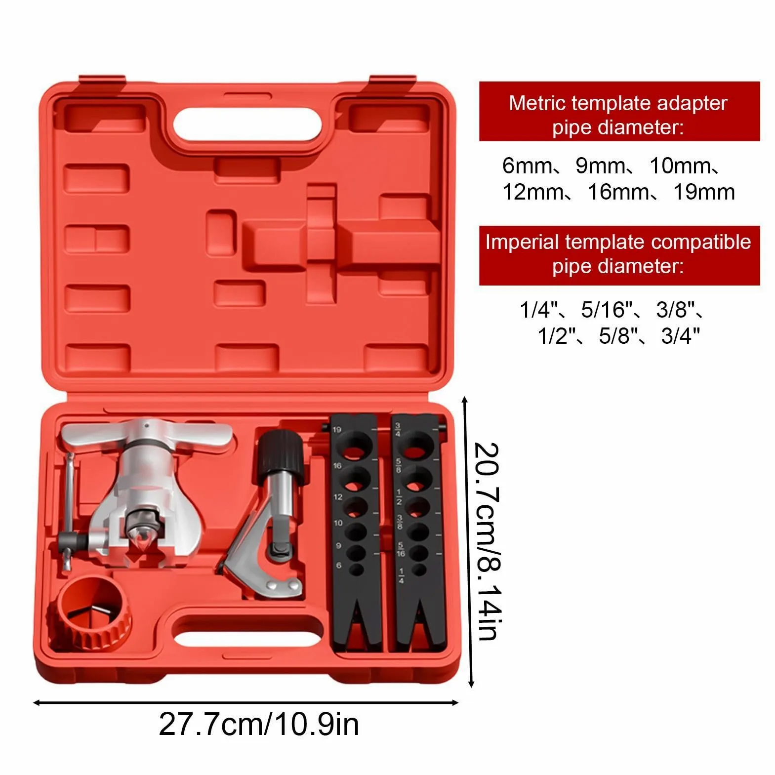 Kit Abocardador Frenos Set Reparación y Mantenimiento Líneas Coche | Juego Herramientas Abocardado Simple Camión Sedán Automotriz Hogar Industria Garaje Y Taller Exterior