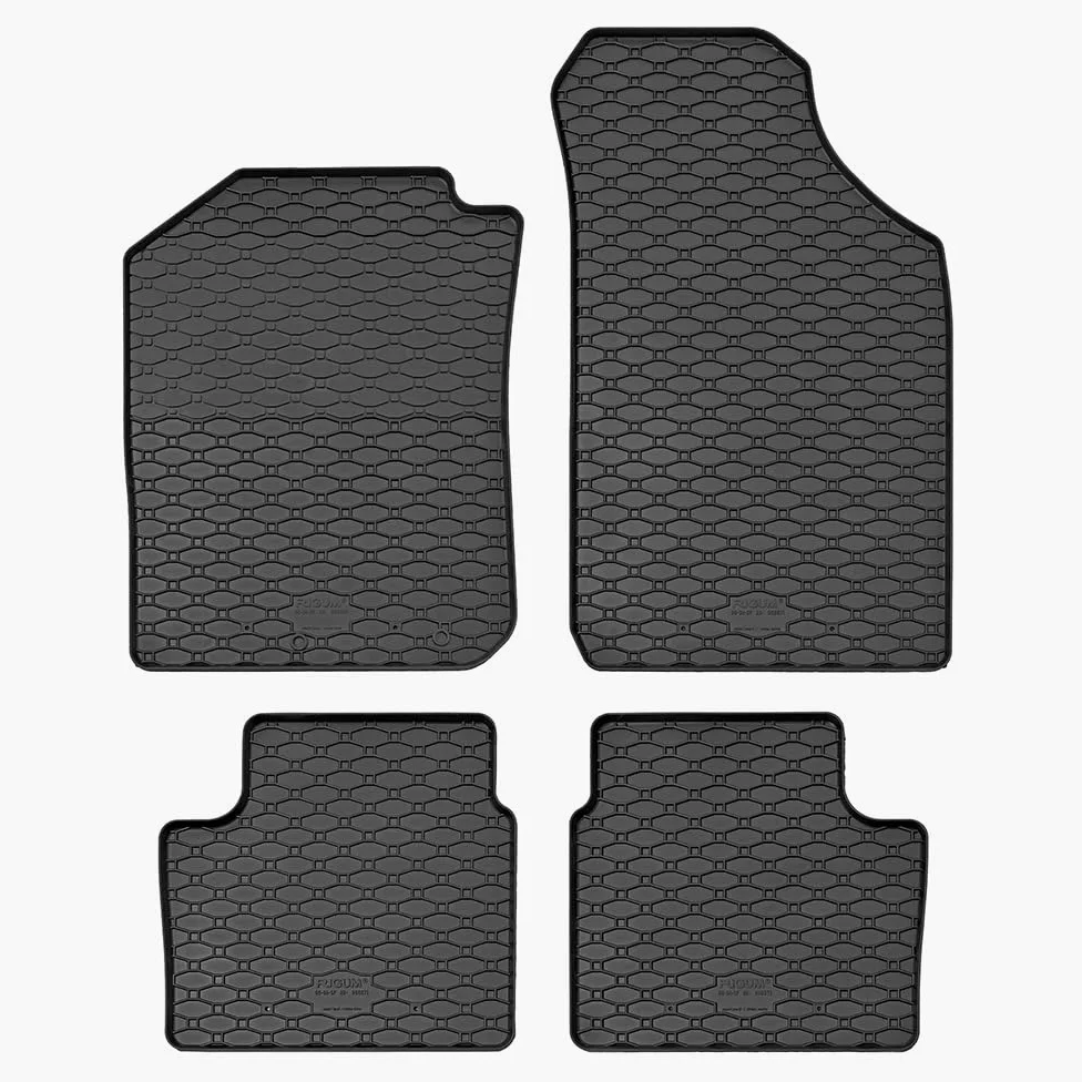 Car Lux Duo AR07016 + AR07025 - Conjunto de Alfombra Protector Maletero de Goma y Alfombrillas de Goma a Medida para Dacia Spring Desde 2022