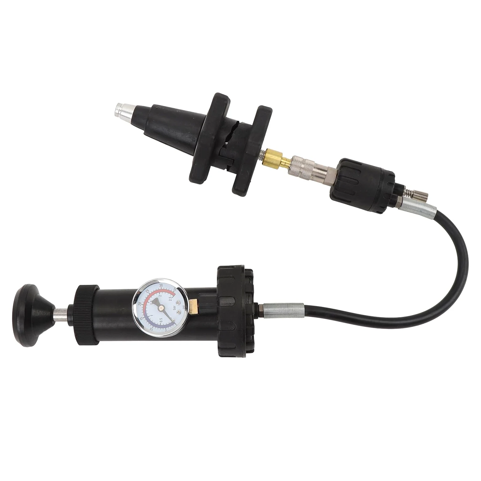 Kit de comprobador de refrigeración automático, probador de presión para refrigeración de coche, 5 piezas, kit para prueba de presión para refrigeración con manómetro eficiente