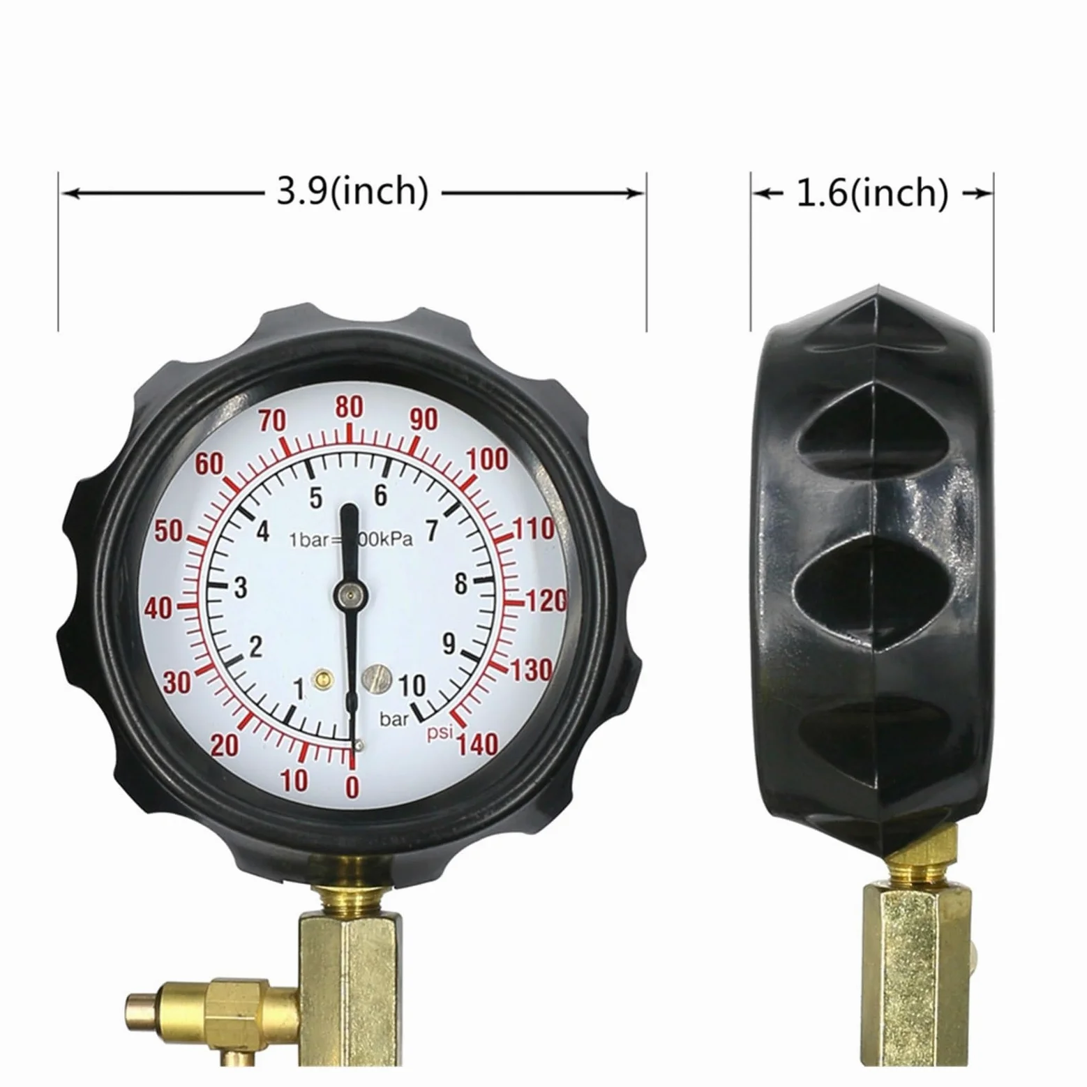 Probador De Inyector De Bomba De Inyección De Combustible 0-140, Medidor De Presión De Gasolina PSI, Herramienta De Detección De Presión, Medidor De Presión De Gasolina Para coche, motocicleta, camión