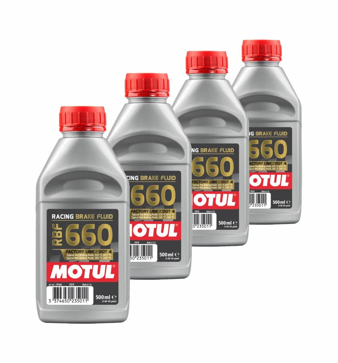 Kit de 4X Líquido de Frenos Racing Brake 660 0,5L KT-176
