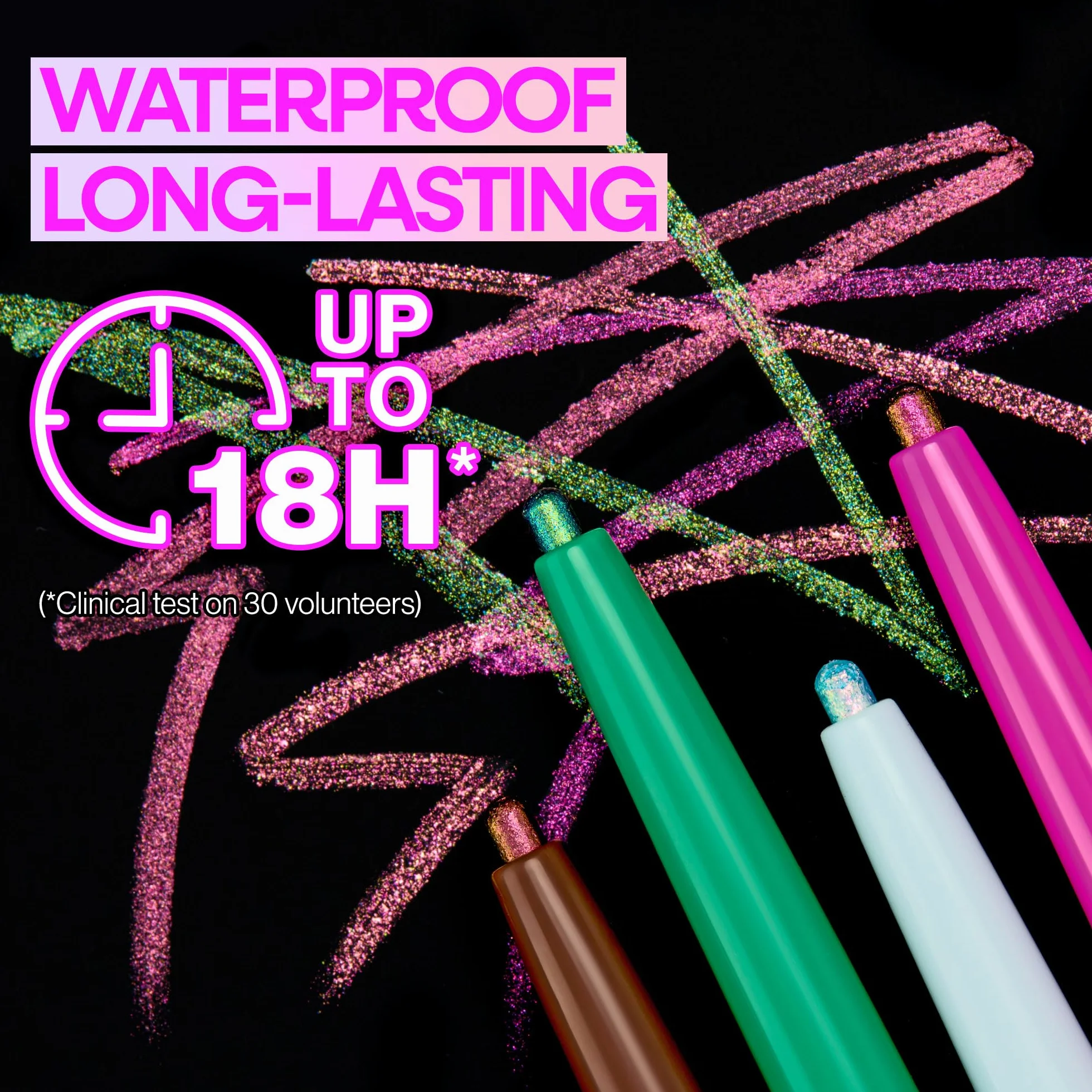 Wet n Wild Chameleon Chrome Delineador de Ojos Retráctil Waterproof, Cambio de Color Dinámico, Dura 18 Horas