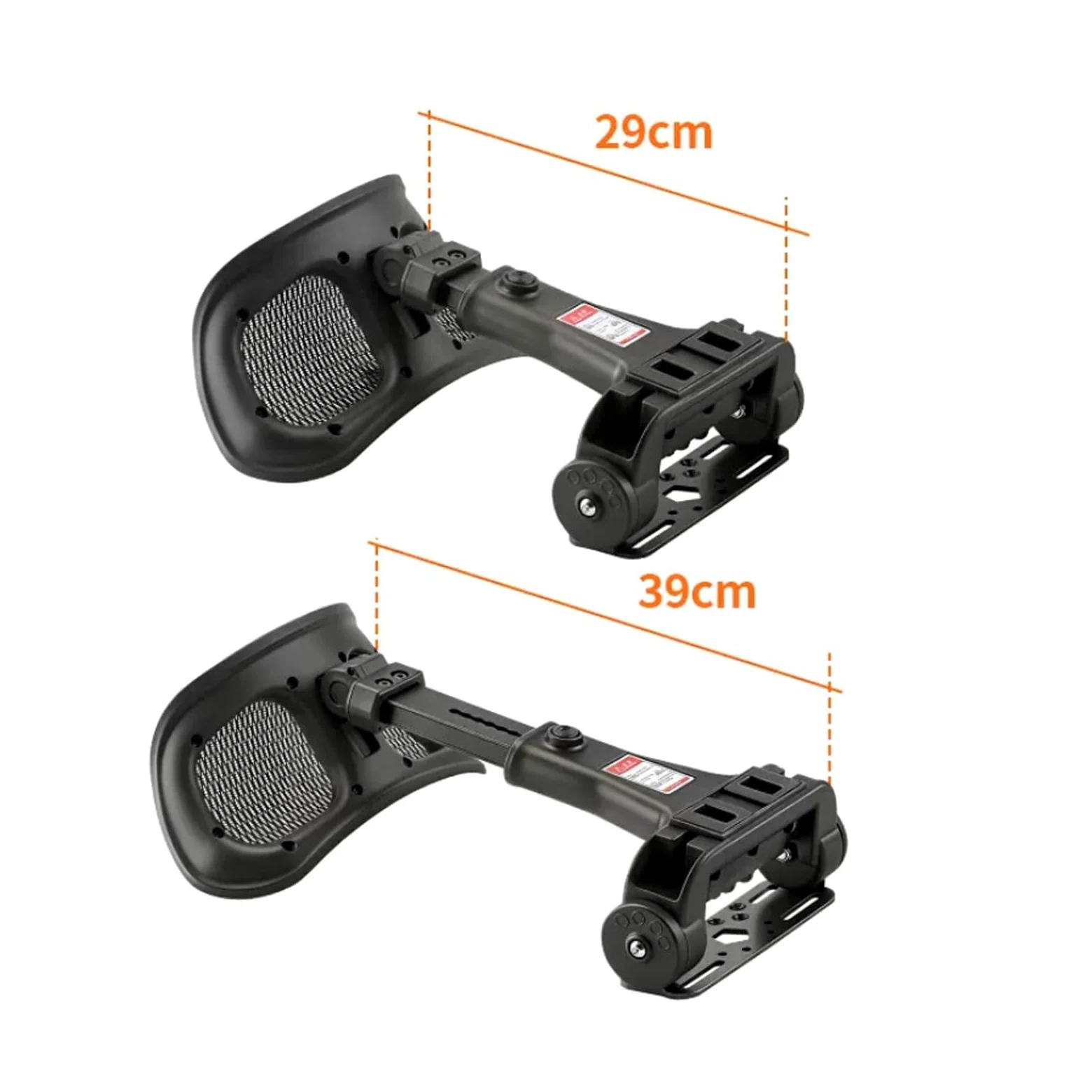 Cojín de Soporte de Cintura Trasera para Motocicleta, Soporte Lumbar Ajustable, cojín de Cintura para Asiento Trasero para Scooter eléctrico No9, Respaldo Multiusos para Conductor y Pasajero