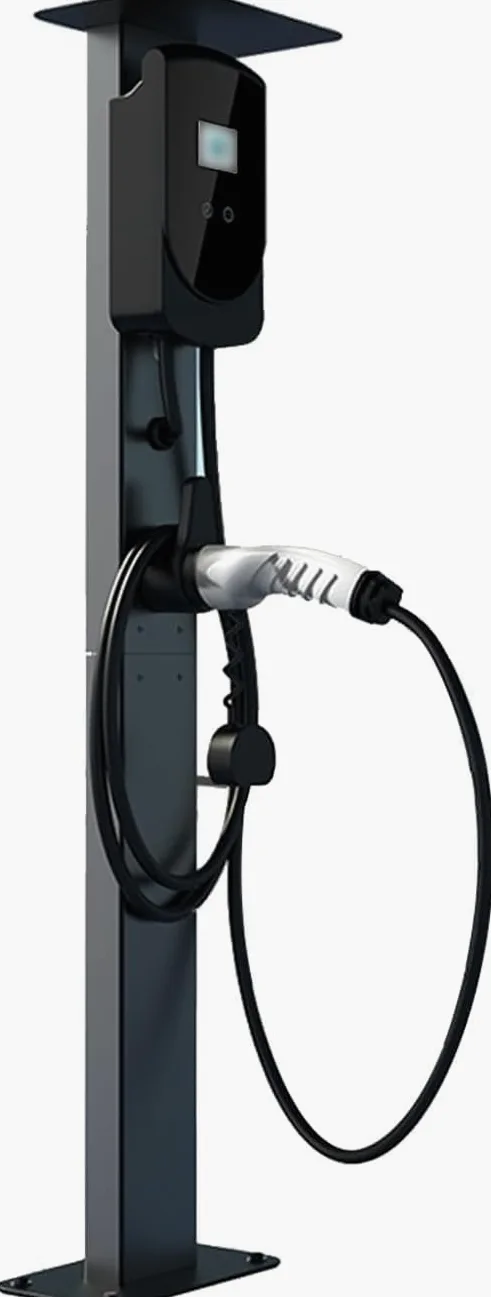 Soporte de pie para Wallbox, soporte de columna de carga EV, poste de montaje en pie, columna de carga EV para exteriores, poste de soporte para estaciones de carga Wallbox para coches