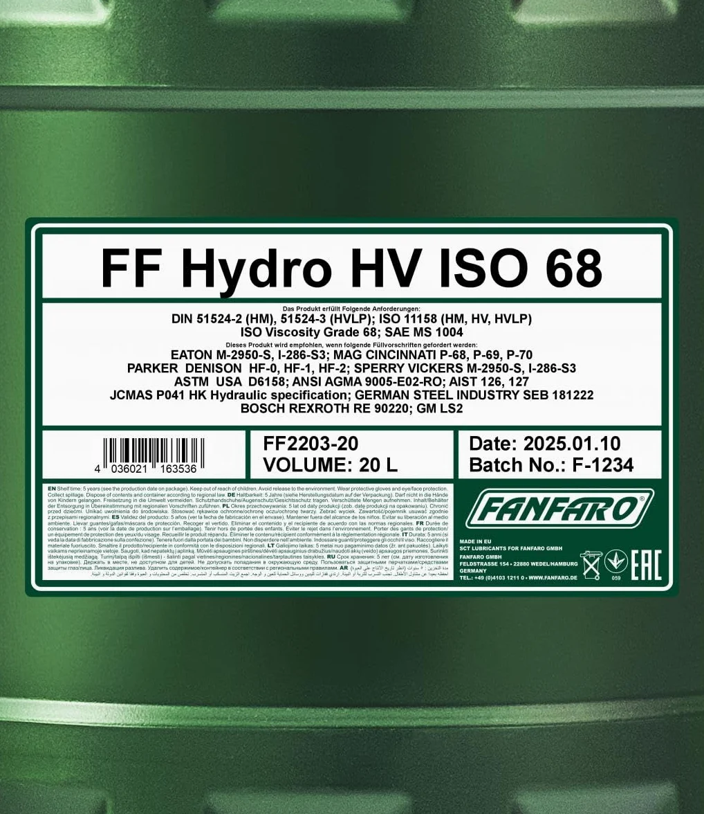 FANFARO FF2203-20 Aceite hidráulico 20L