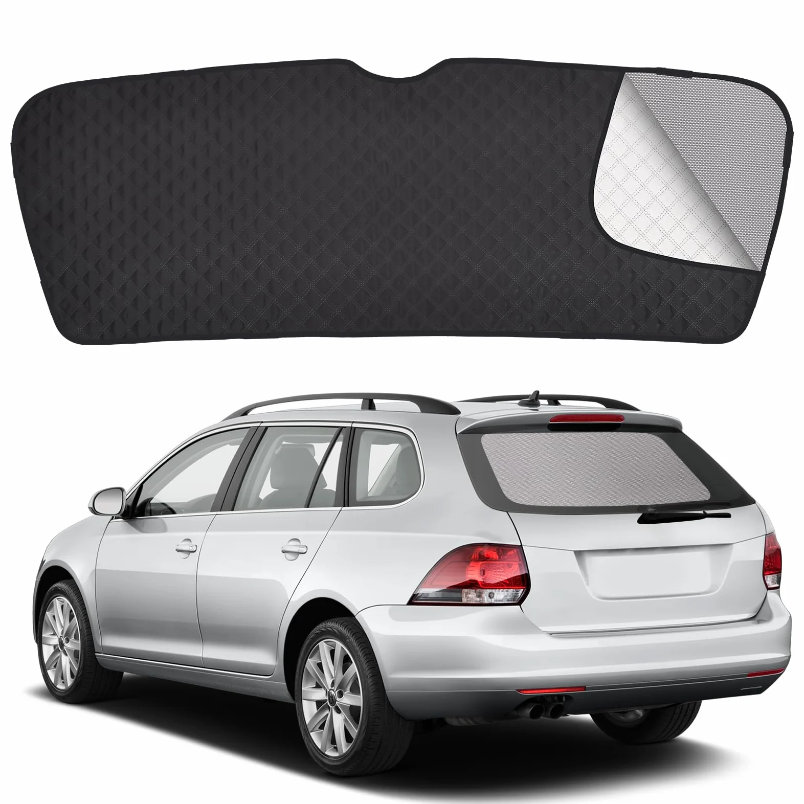 VW Golf 7 Variant 2013-2020 Parasol Ventanas Traseras Coche Visera Solar Plegable Protección UV Doble Uso