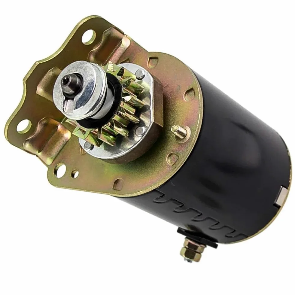 Motor De Arranque Encendido Motor Arranque Alta Resistencia Reemplazar Motor para Briggs Engranaje 14 Dientes para Tractor Cortacésped L105 Motor Arranque