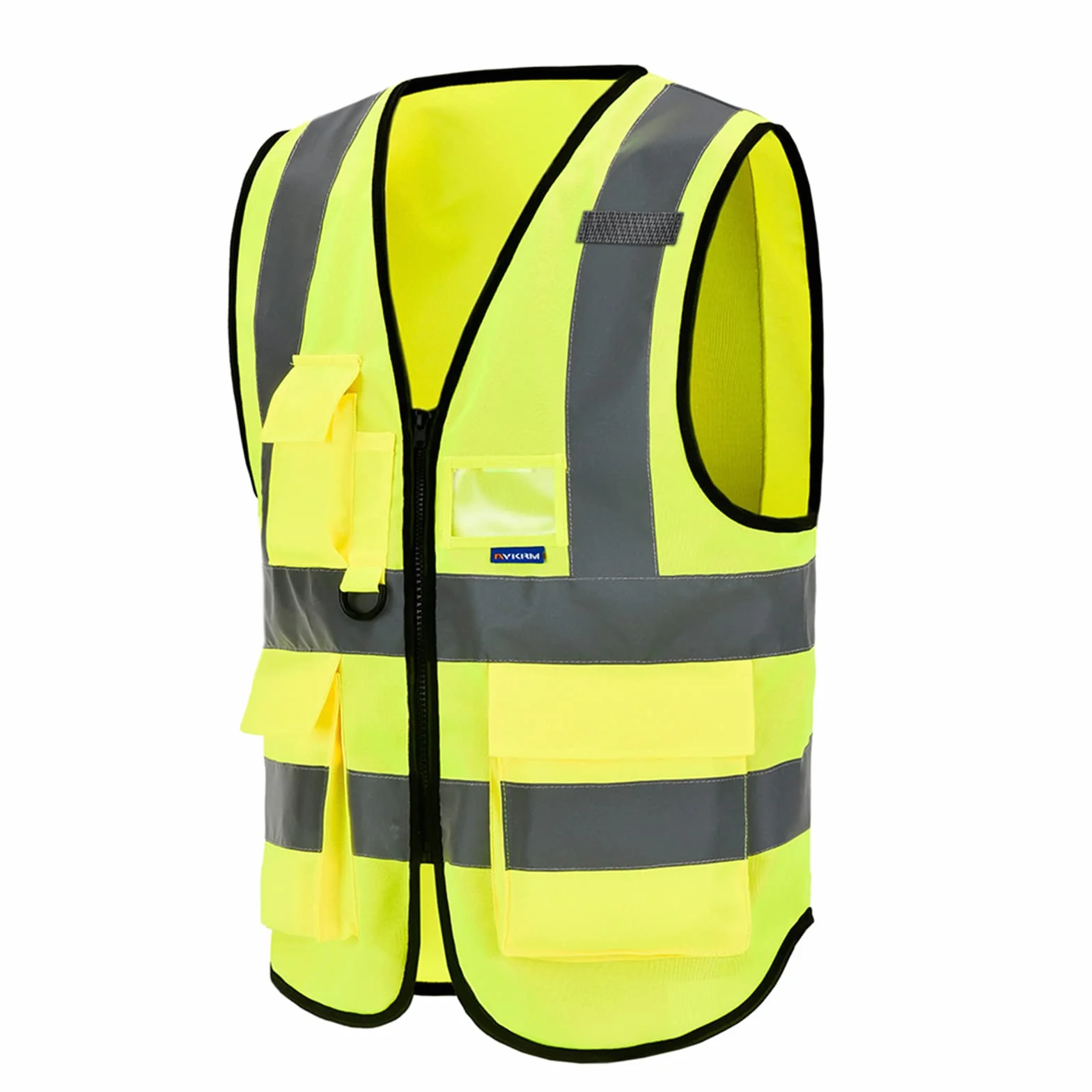 AYKRM Chaleco de Seguridad Reflectante Alta Visibilidad Ropa de Trabajo Multibolsillos 21 Colores