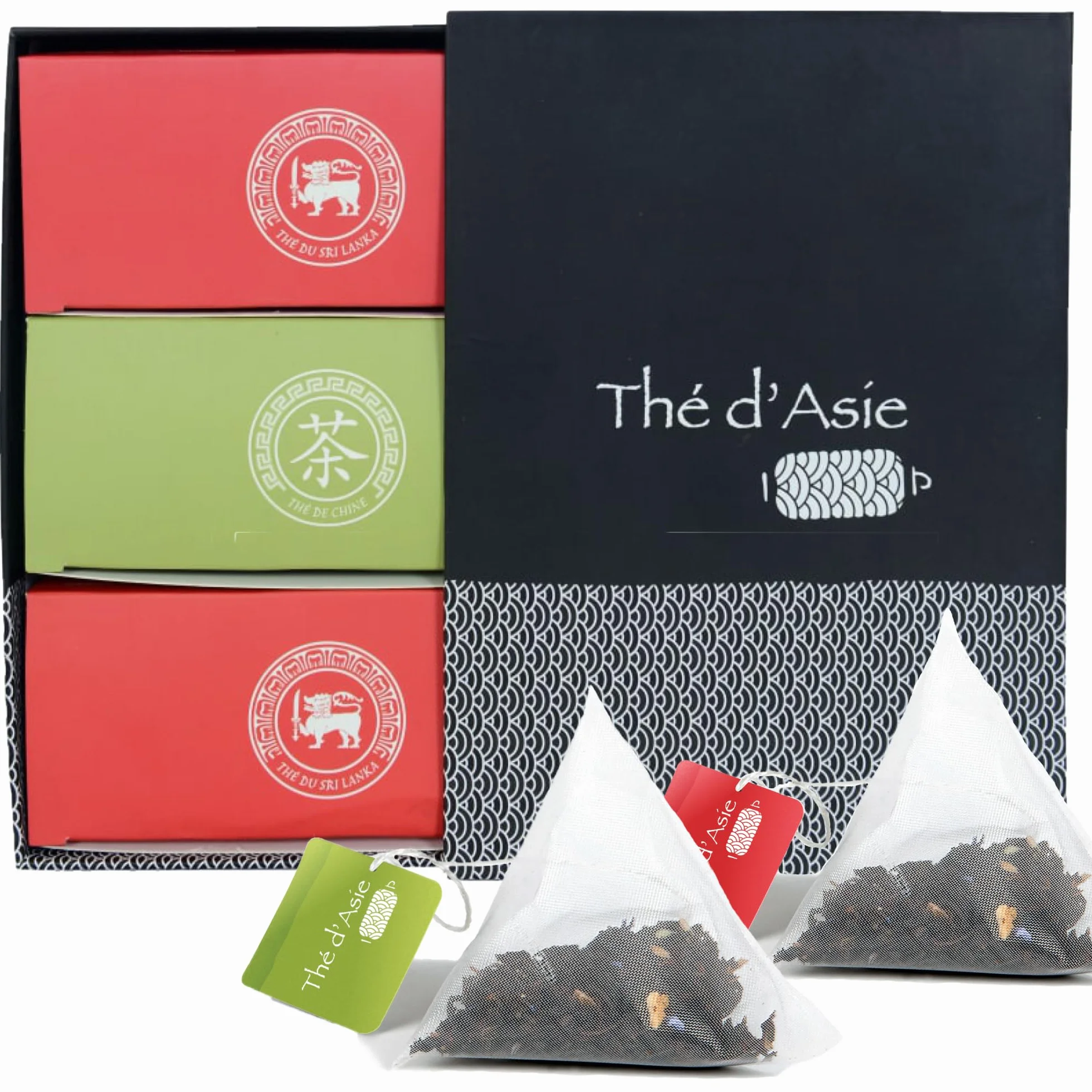 Set de 3 Tés Desayuno - Earl Grey, Chun Mee & Breakfast OP - 3 x 20 Bolsitas de Té Orgánicos - Caja de Regalo