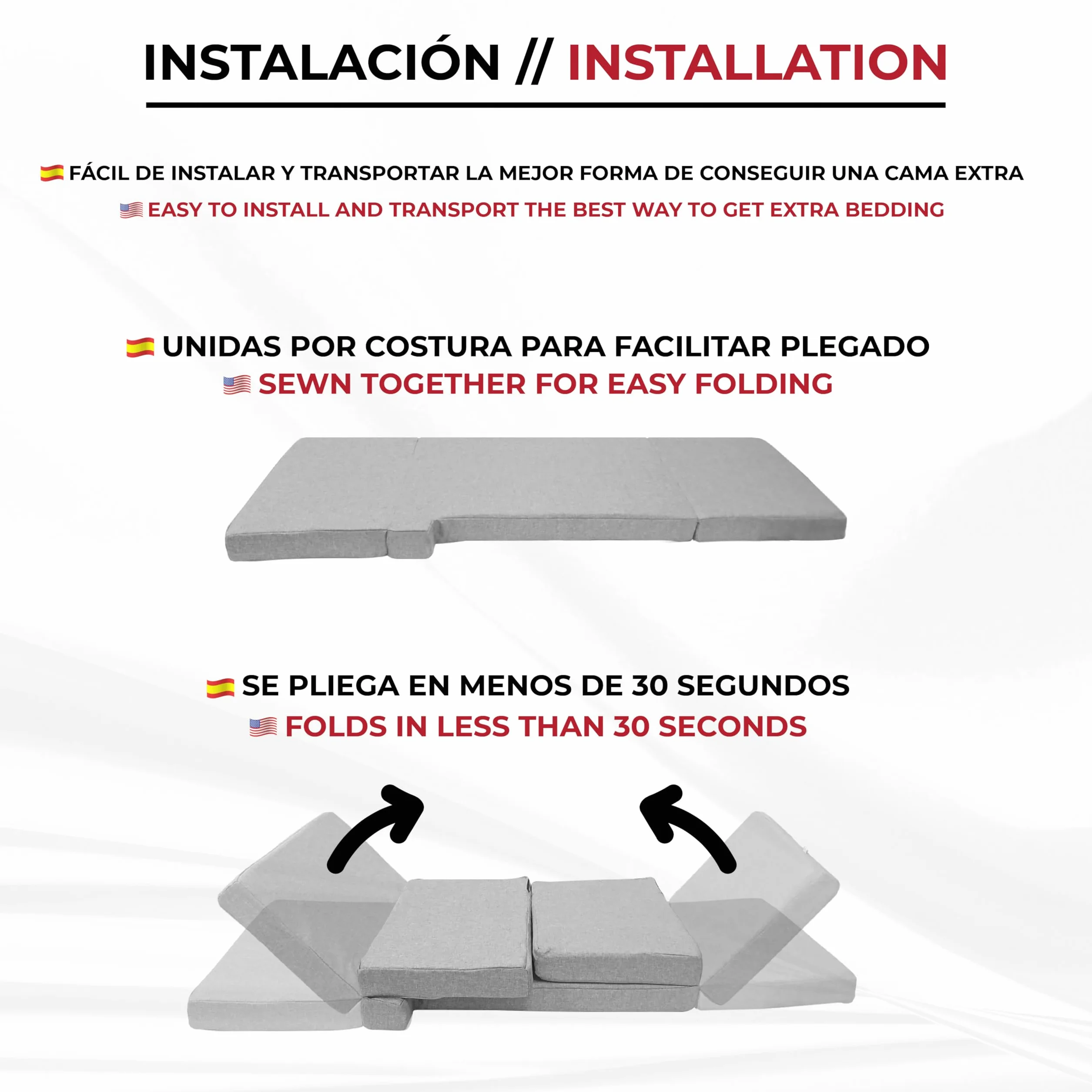 kfoam.es Colchón Plegable Cama Delantera Camper para Fiat Ducato, Jumper, Boxer (2002-2025) Color Gris, Cama Extra, Camper Van, Furgoneta Camper