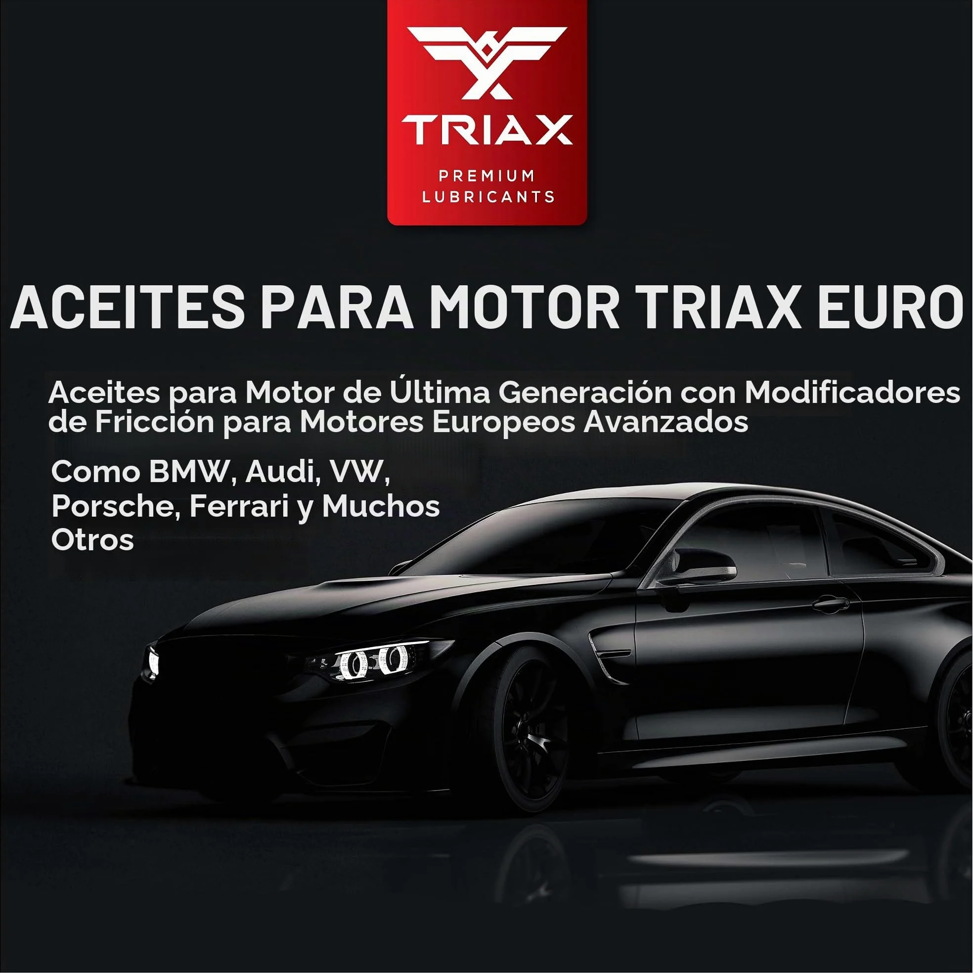 Triax Euro Ultra VX 5W-30 Aceite totalmente sintético, con base de PAO/ésteres, Compatible con VW 507.00/504.00, VW Audi 502.00, 505.01, BMW LL-04, C30, ACEA C3, Mercedes 229.51, 229.5, 229.31