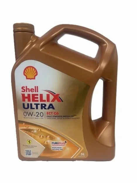 SHELL Aceite de motor 0W-20 Helix Aceite completamente sintético ACEA C6 API SP Ultra ECT C6 5L Compatible con TOYOTA AYGO WNB1, KGB1, NISSAN Qashqai II J11, J11, MERCEDES-BENZ Clase C T-modell S205