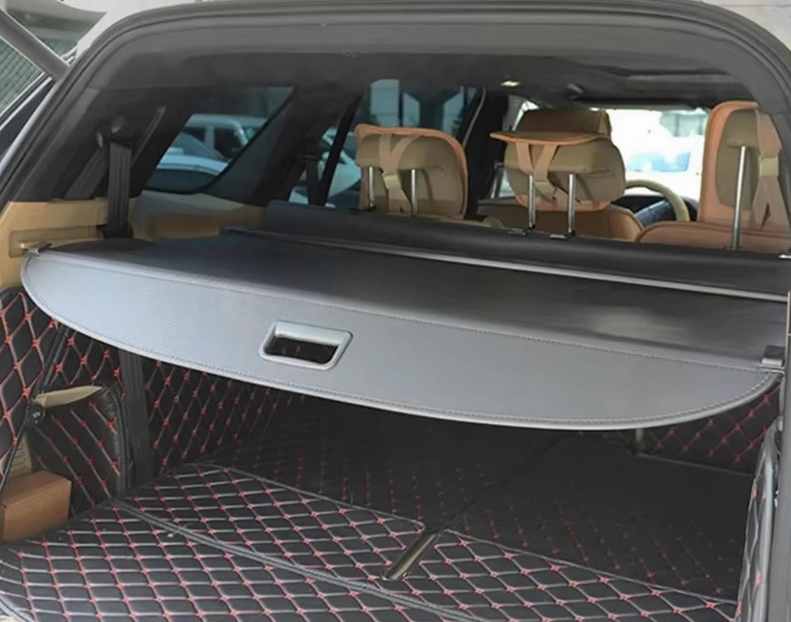 Genérico Trasero Trunk Estante Paquetes para Ford para Everest 2016 2017 2018 Cubierta Maletero Lona Aluminio Privacidad Pantalla Protección Seguridad Sombra