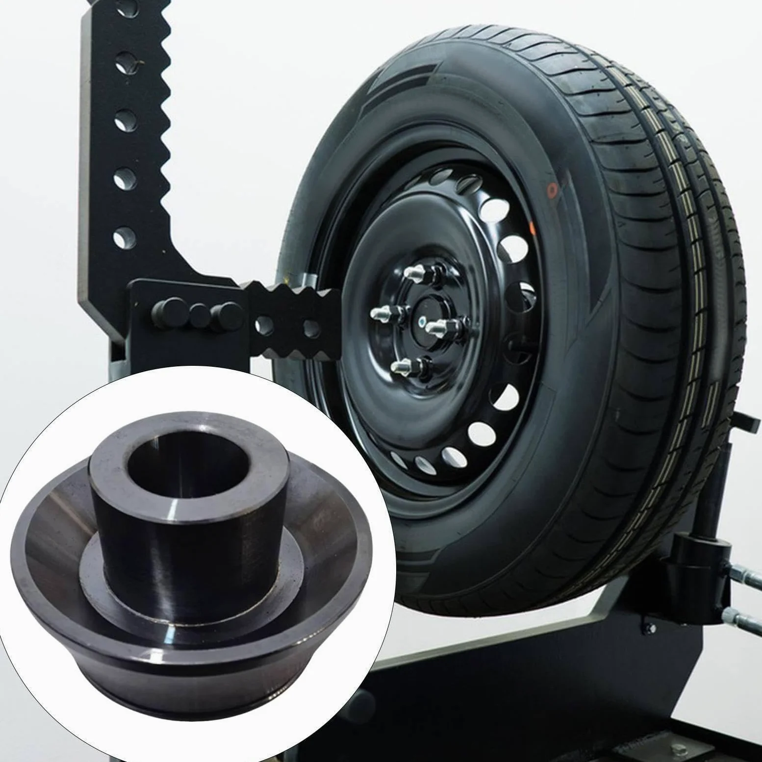 Equilibradora de Ruedas, Máquina de Equilibrado de Ruedas, Cono, Accesorios para Automóviles, Mantenimiento de Taller, Abrazadera de Doble Cara para U, 40mm