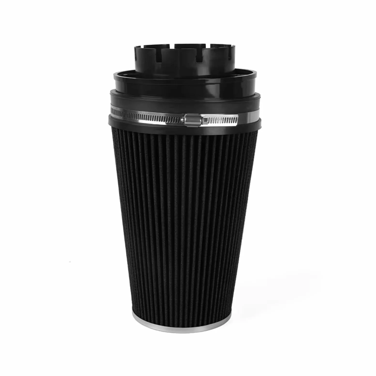4 Pulgadas 102 Mm Universal Flujo Seco Filtro Aire Coche Tipo Seta filtro de aire motor | Piezas de modificación del motor de coche del filtro de entrada de aire principal(Black)