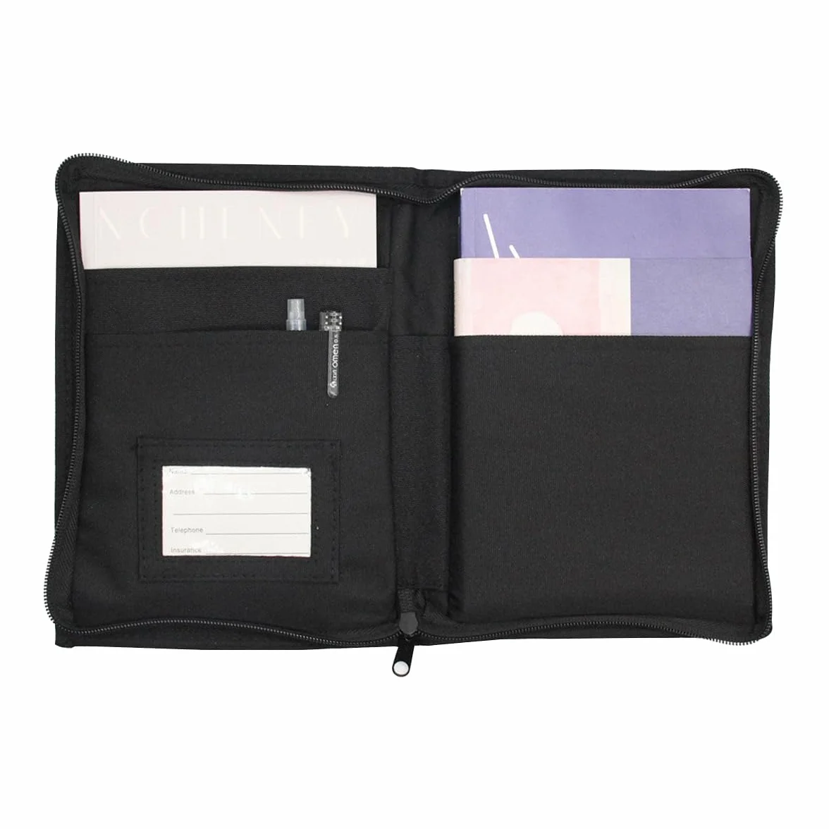 JNNJ Carpeta de Guantera para Coches, Organizador de Documentos de Tela Oxford con Cremallera Segura y Multiusos