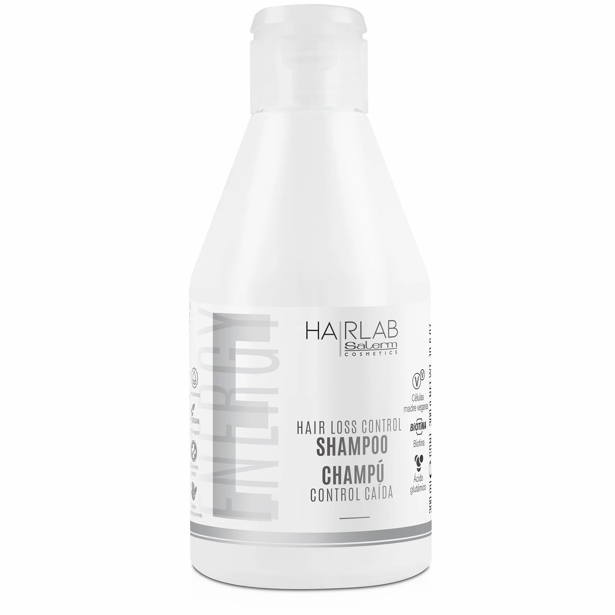 SALERM Champú Anticaída Control Caída Hair Lab 300 ml Fortalece Cabello Fino y Debilitado con Ginseng, Biotina y Vitaminas