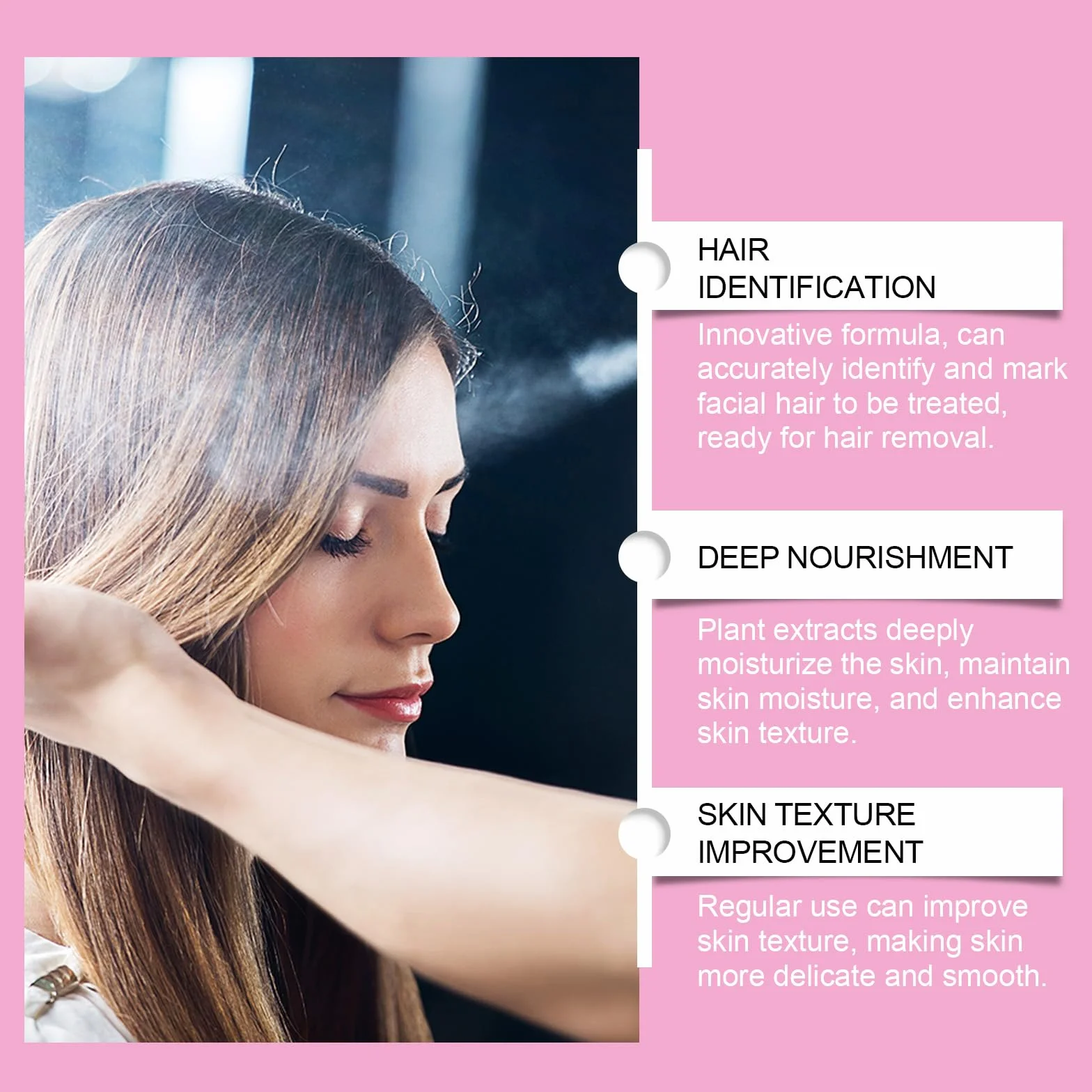 Spray identificador de cabello para afeitado facial, 100 ml, suave, 2 unidades