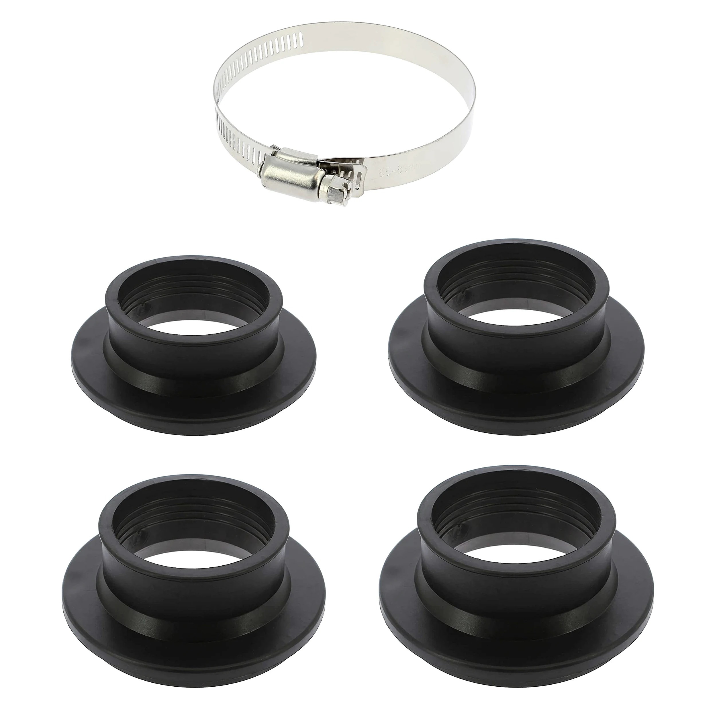 S SUMEX Filtro de Aire Universal para Coche Incluye 4 Adaptadores 60mm 65mm 70mm 77mm Filtro Aire de Entrada Alto Flujo Limpiador de Aire Color Cromado