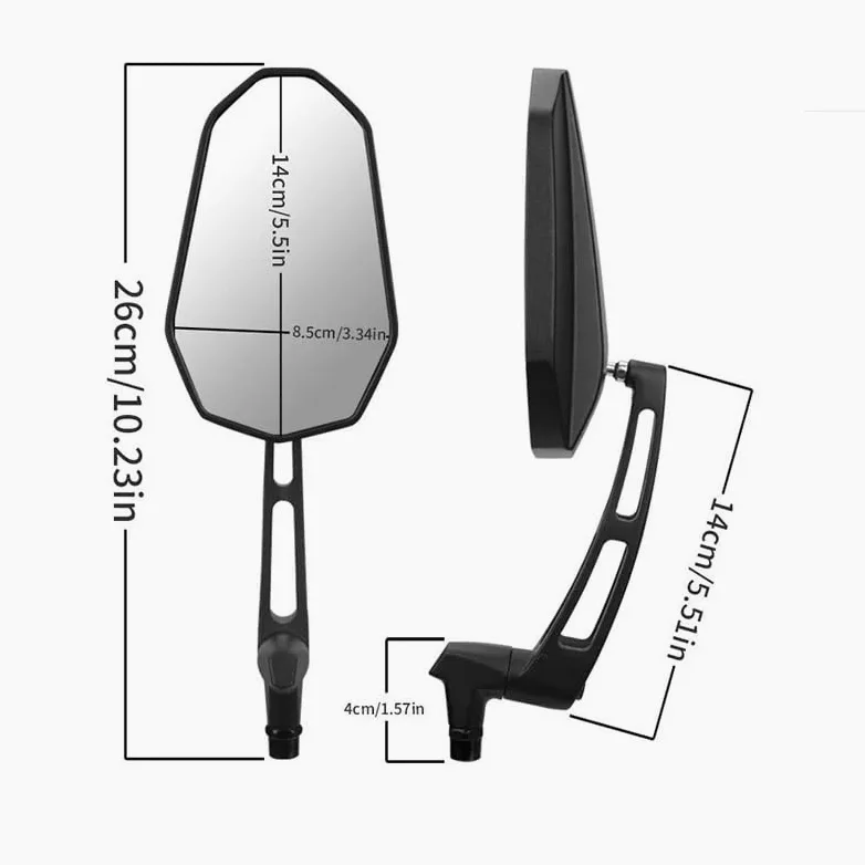 Retrovisor manillar scooter Espejos Retrovisores De Motocicleta Espejo Lateral Universal Compatible con KYMCO Para Downtown 350 G Dink 250 Para Xciting 400i Para Superdink CT350 Aluminio 8/10 Mm