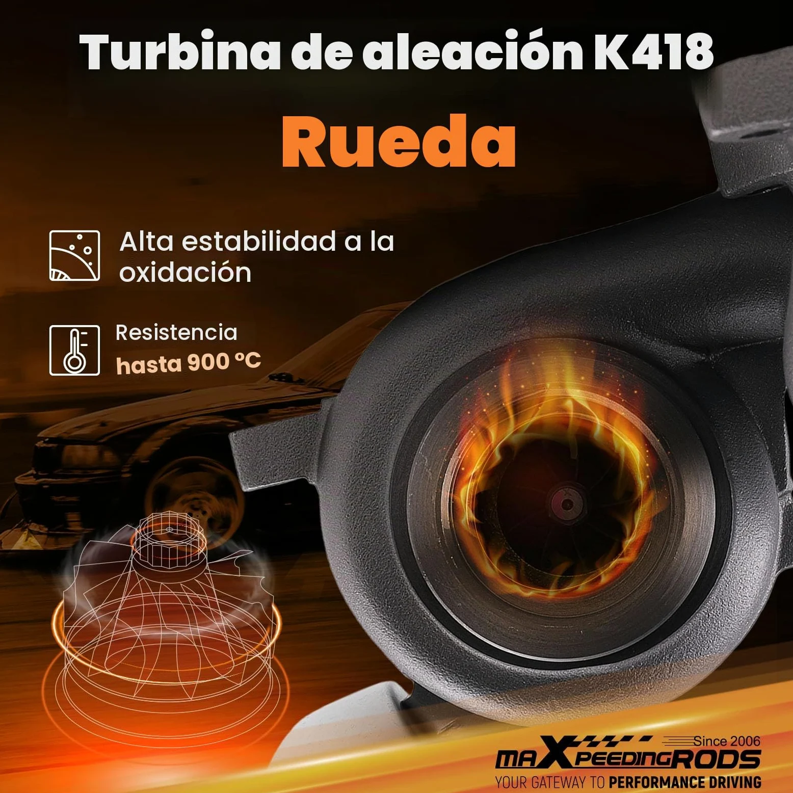 maXpeedingrods Turbocompresor GT1749V 724930- para 2.0TDI Motor BKD/AZV/BKP, Turbo 136/140CV para Seat Altea Leon Toledo para Audi A3 para VW para Skoda 03G253019A 03G253014H 03G253010J