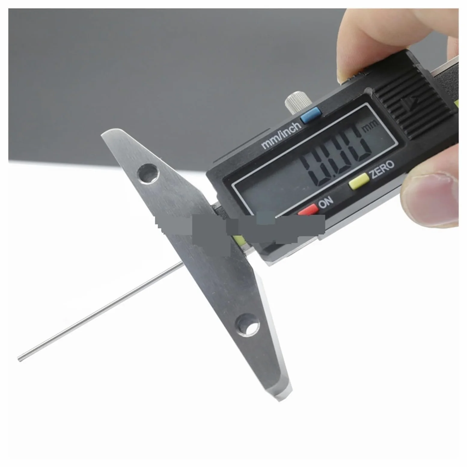 Medidor De Profundidad Digital De 0-50/100/150/200mm Con Varilla Delgada Medidor Electrónico De Profundidad De La Banda De Rodadura Del Neumático Con Calibrador De Varilla Delgada Preciso(0-200MM)
