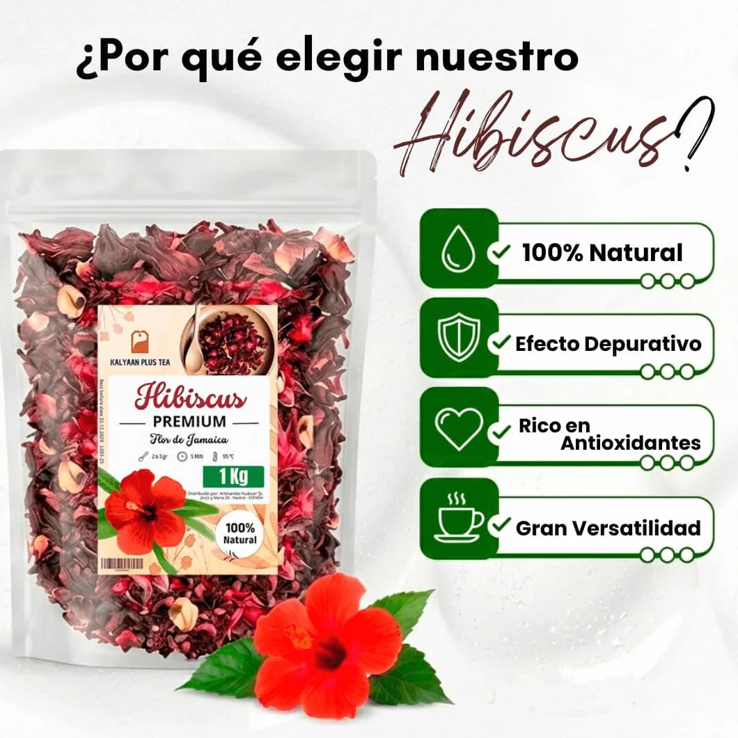 Flor de Jamaica 1KG Hibiscus Tea - Hibisco Infusiones Detox