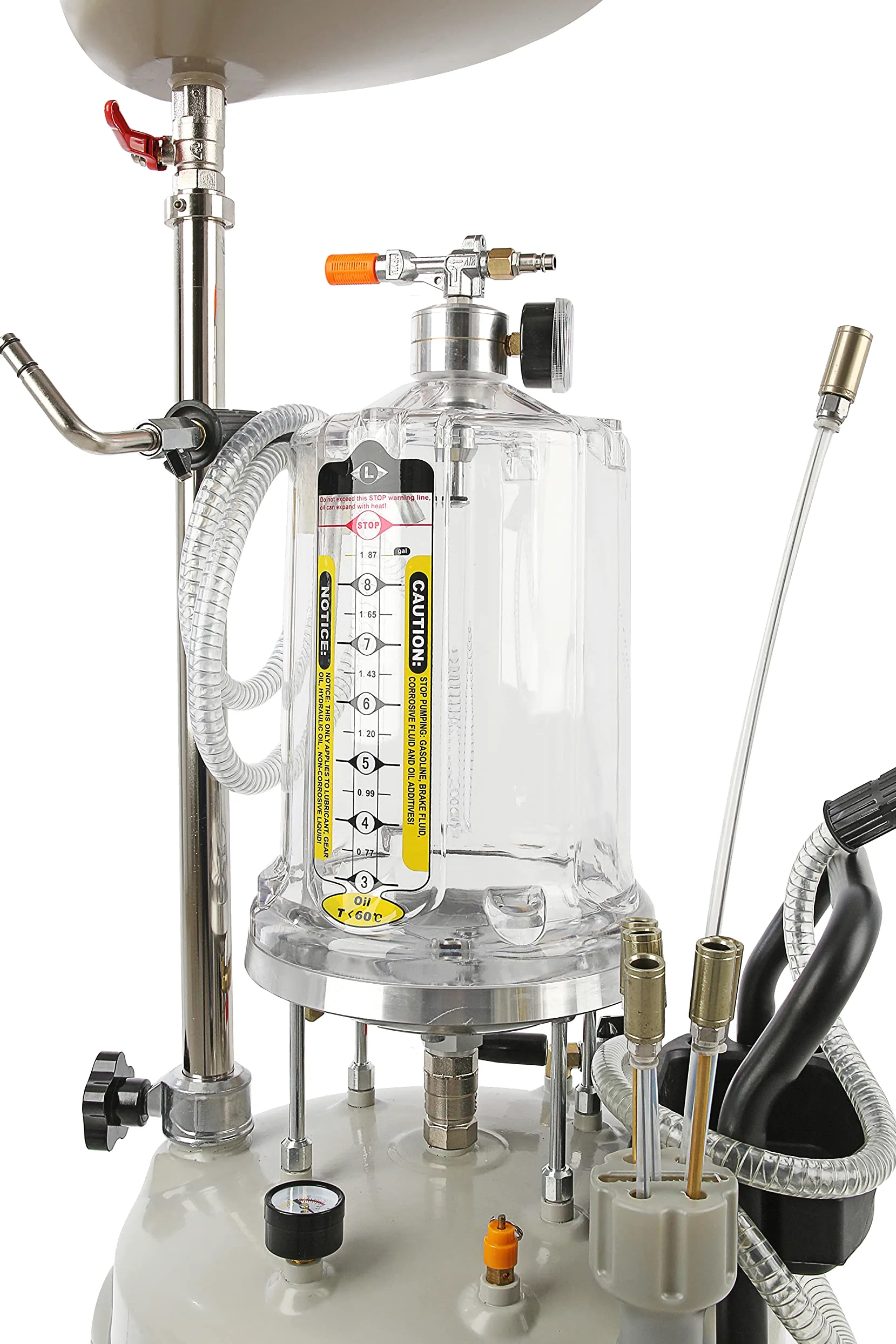 Professional-Line 2709 - Carro recogedor de aceite (6 sondas de extracción, 80 l, neumático, colector de aceite usado, mejores procedimientos 2709)