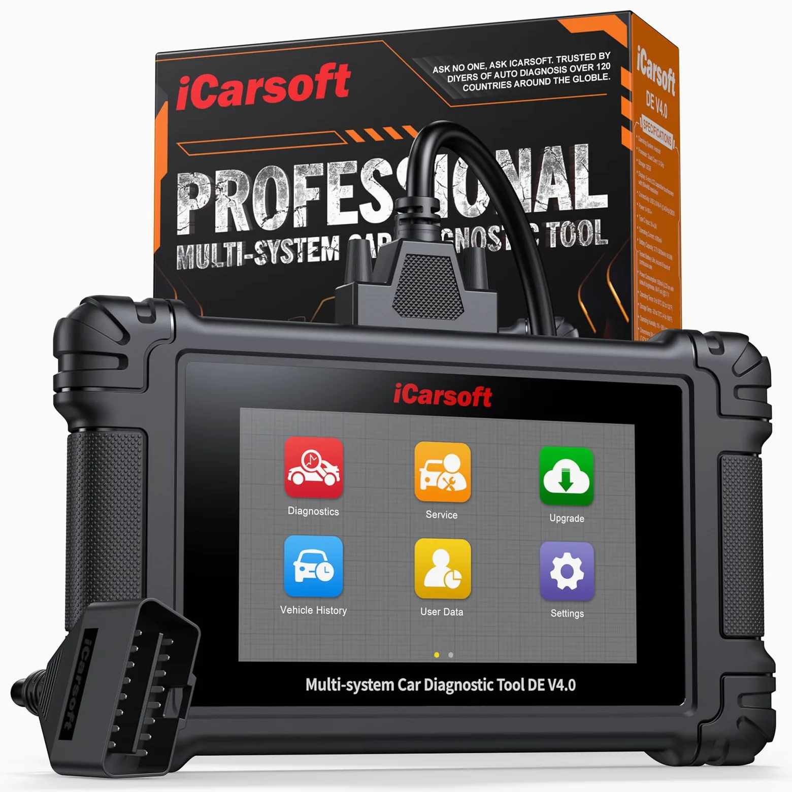 iCarsoft DE V4.0 Escáner OBD2 Bidireccional para Mercedes-Benz, BMW, V.A.G y Porsche