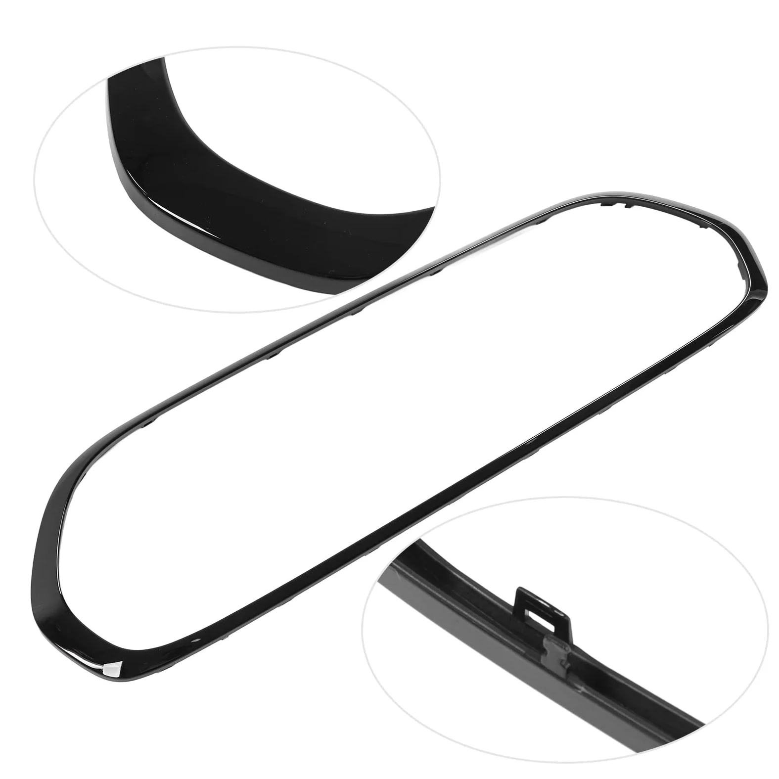 Fydun Entorno de la Parrilla Delantera Embellecedores de la Cubierta de la Moldura Envolvente de la Parrilla en Negro Brillante Reemplazo para Mini F55 F56 F57 One S JCW 2014+
