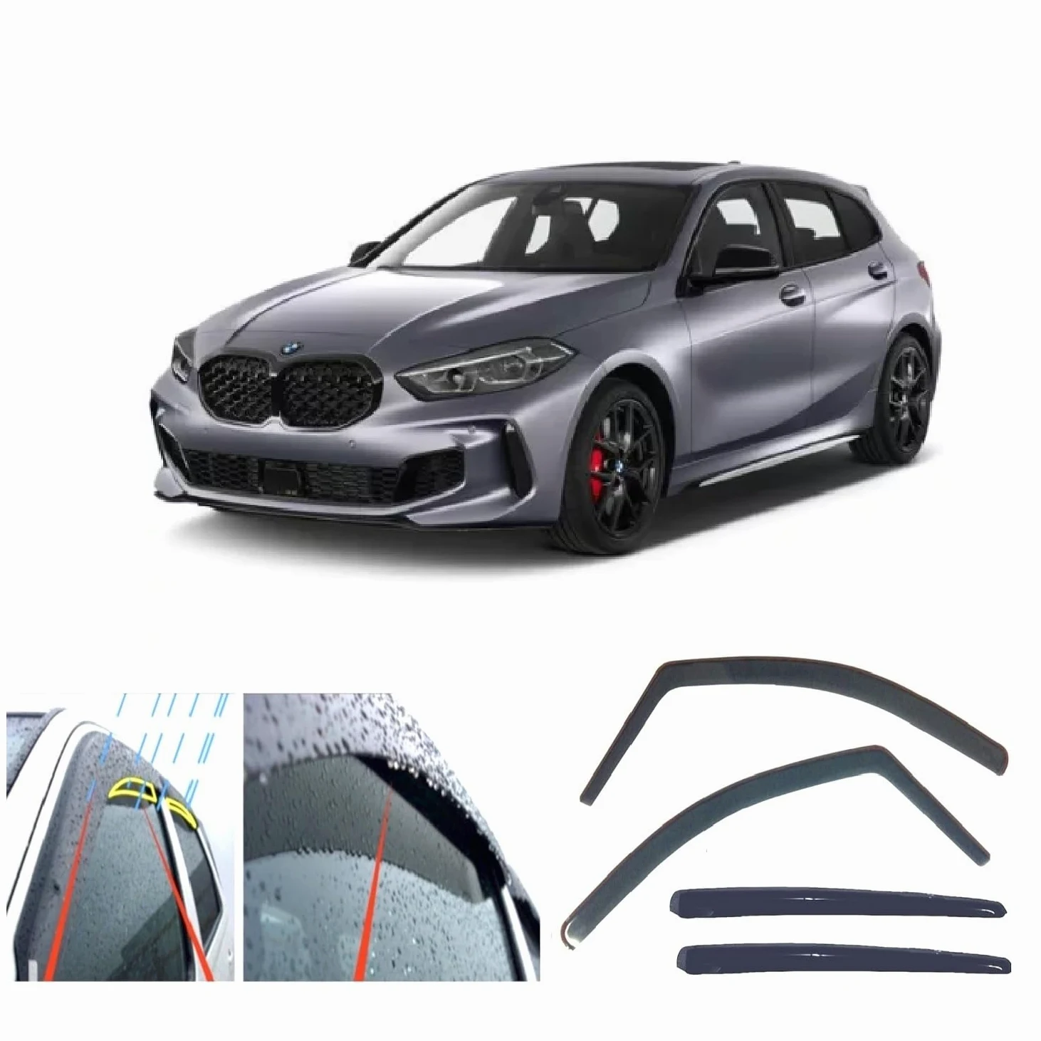 Deflectores de viento compatibles con BMW Serie 1 F40 2019-2024