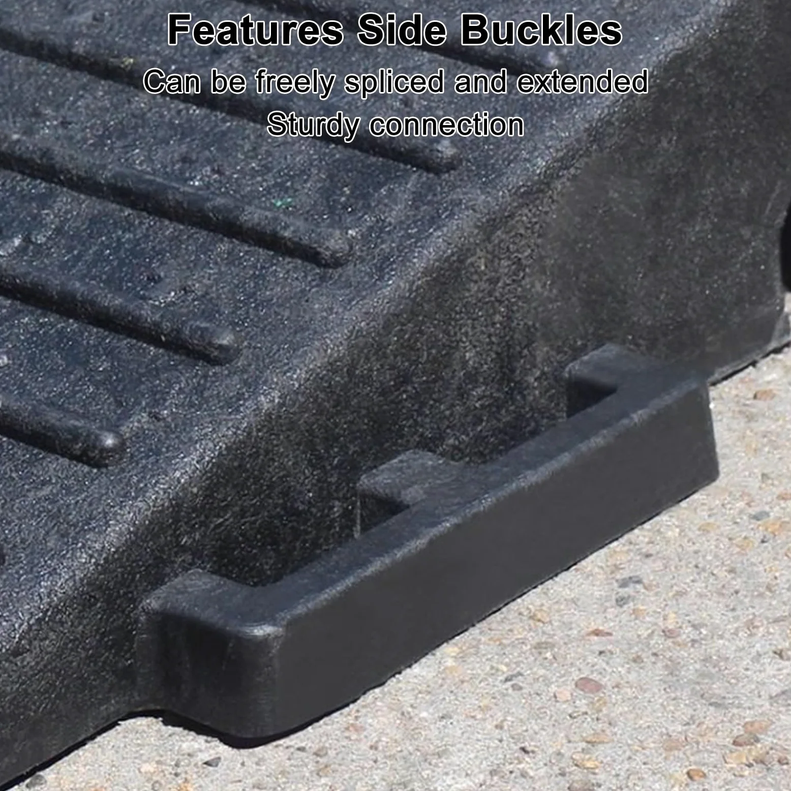 Rampas para Coches Rampa Escalon, de Goma y Plástico, Capacidad de Carga de 3000 kg, para Muelle de Carga Almacén Garaje y Acera(50x32x9cm/20x12.6x3.5in)