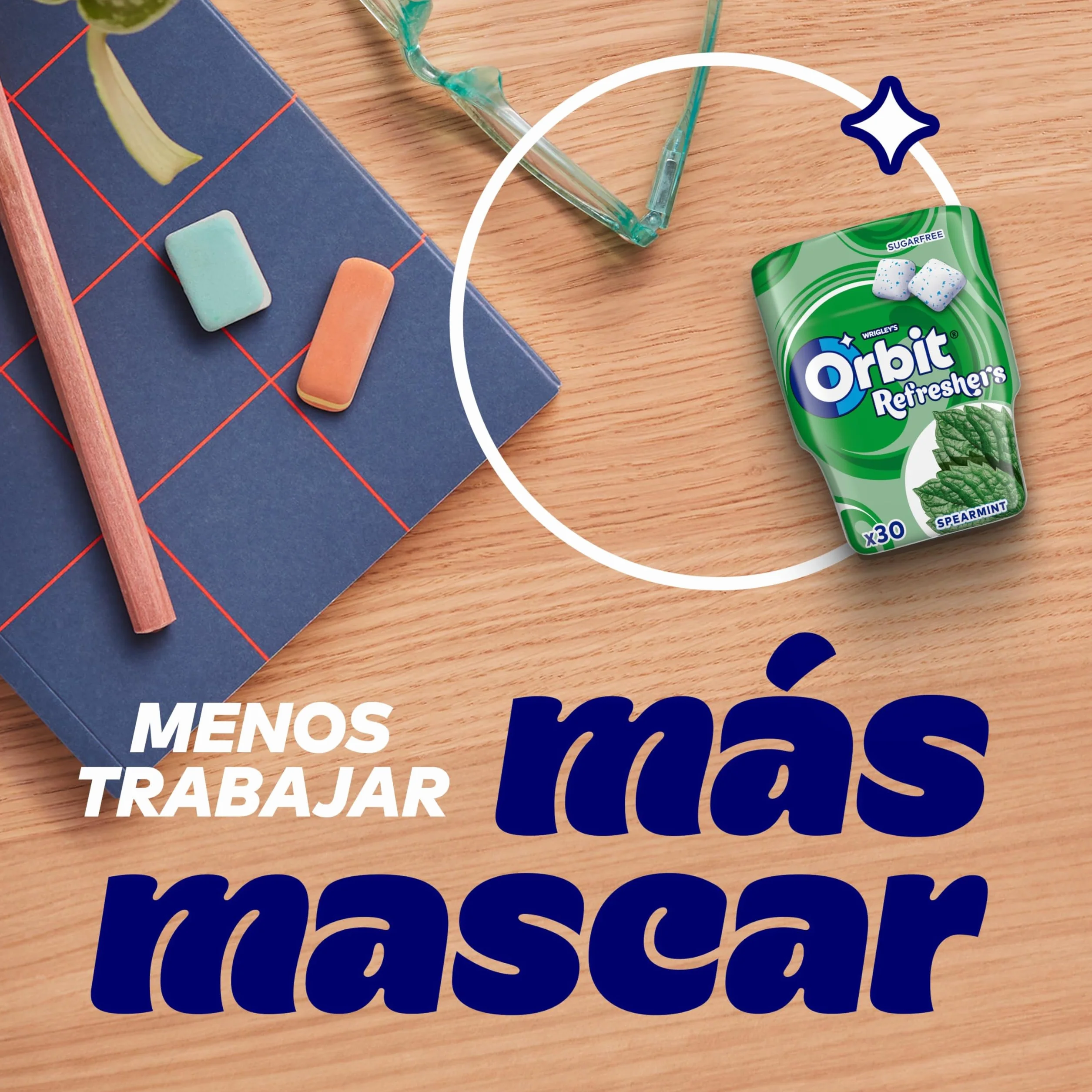 Orbit Refreshers Chicles Sin Azúcar Hierbabuena 6 x 30