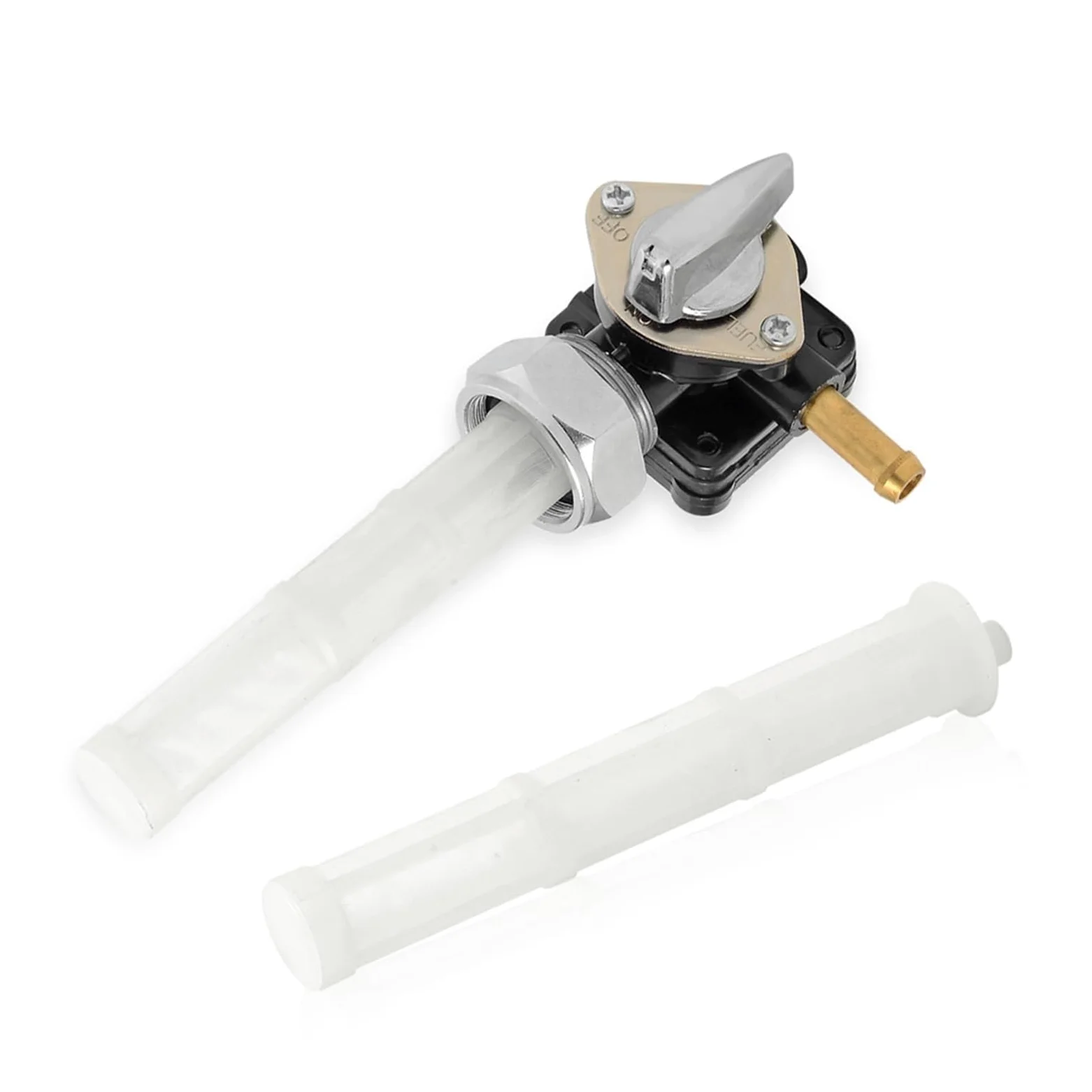 Wivplex Llave de purga de válvula de combustible, salida izquierda de 22mm, for Harley, Flstf Fxdl Flht Flst Fxstb Flhr Fxst 2002-2006 61338-02, llave de purga de de vacío Válvula de purga de combusti