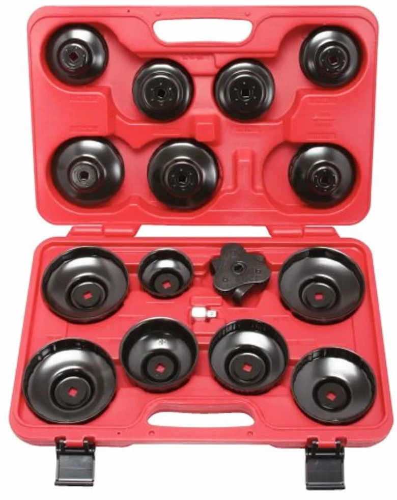 KS Tools 150.9310 - Pack de 16 piezas con llaves para filtros de aceite, forma de taza (tamaño: 3/8")