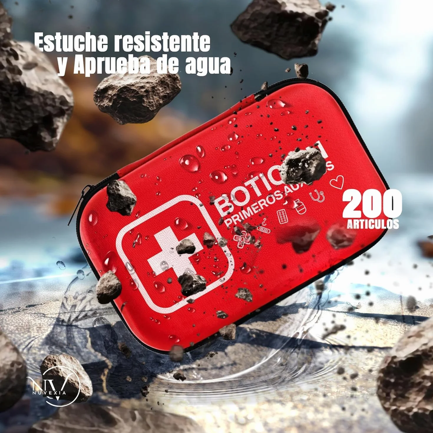 Botiquín de Primeros Auxilios Premium 200 Piezas Kit de Supervivencia para Coche Viaje Hogar