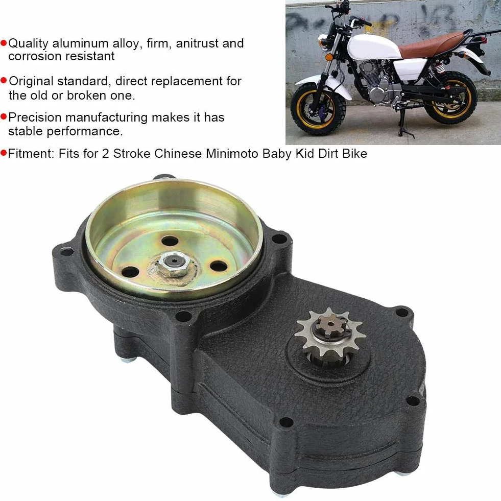 Caja de Engranajes de Motor, Akozon Caja de reducción de Engranajes de transmisión 11T T8F Cadena Doble Apto para Bicicleta de Tierra Minimoto Chino para niños de 2 tiemp