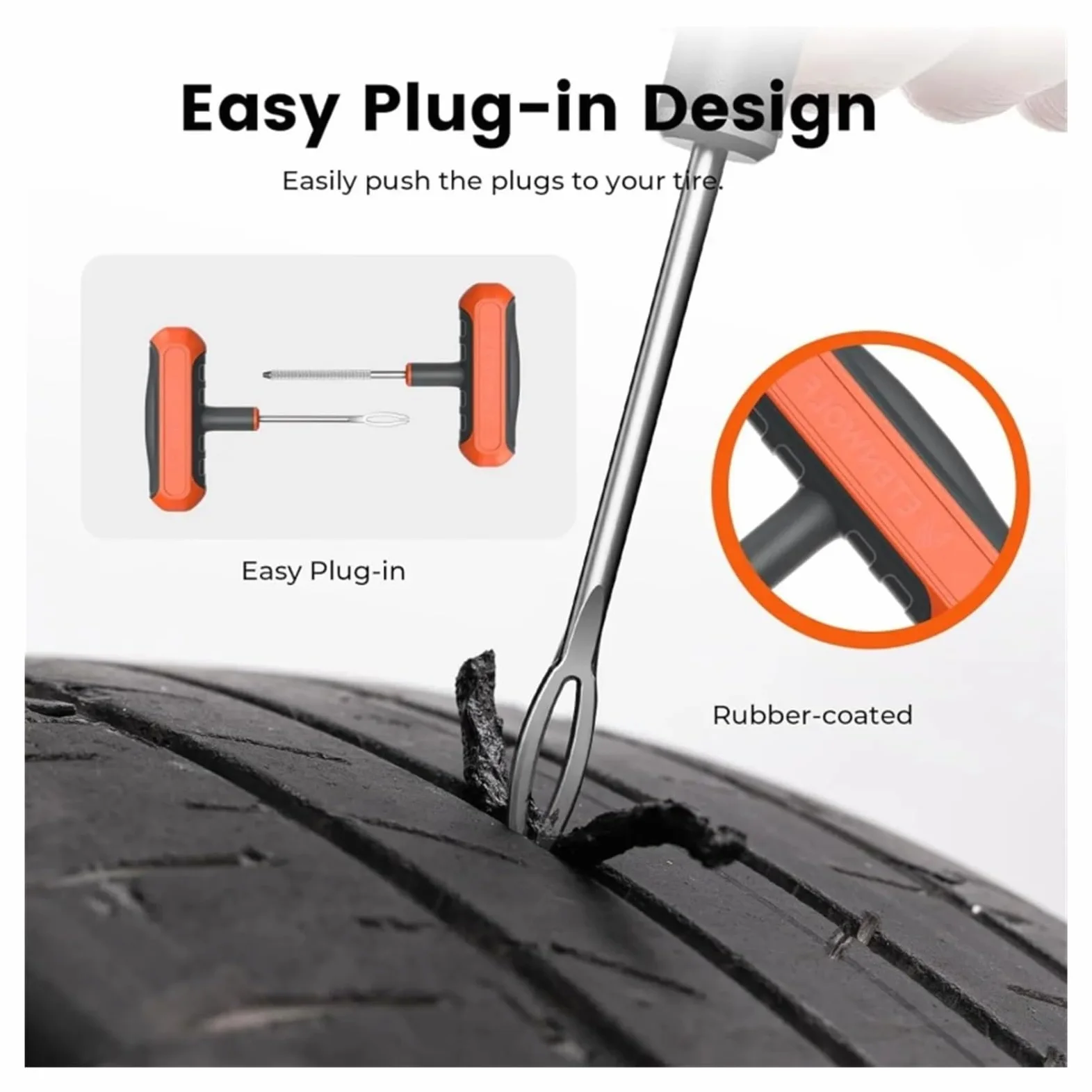 juego de herramientas Kit de reparación neumáticos 42 piezas for automóviles, motocicletas, vehículos todo terreno, camiones y tractores
