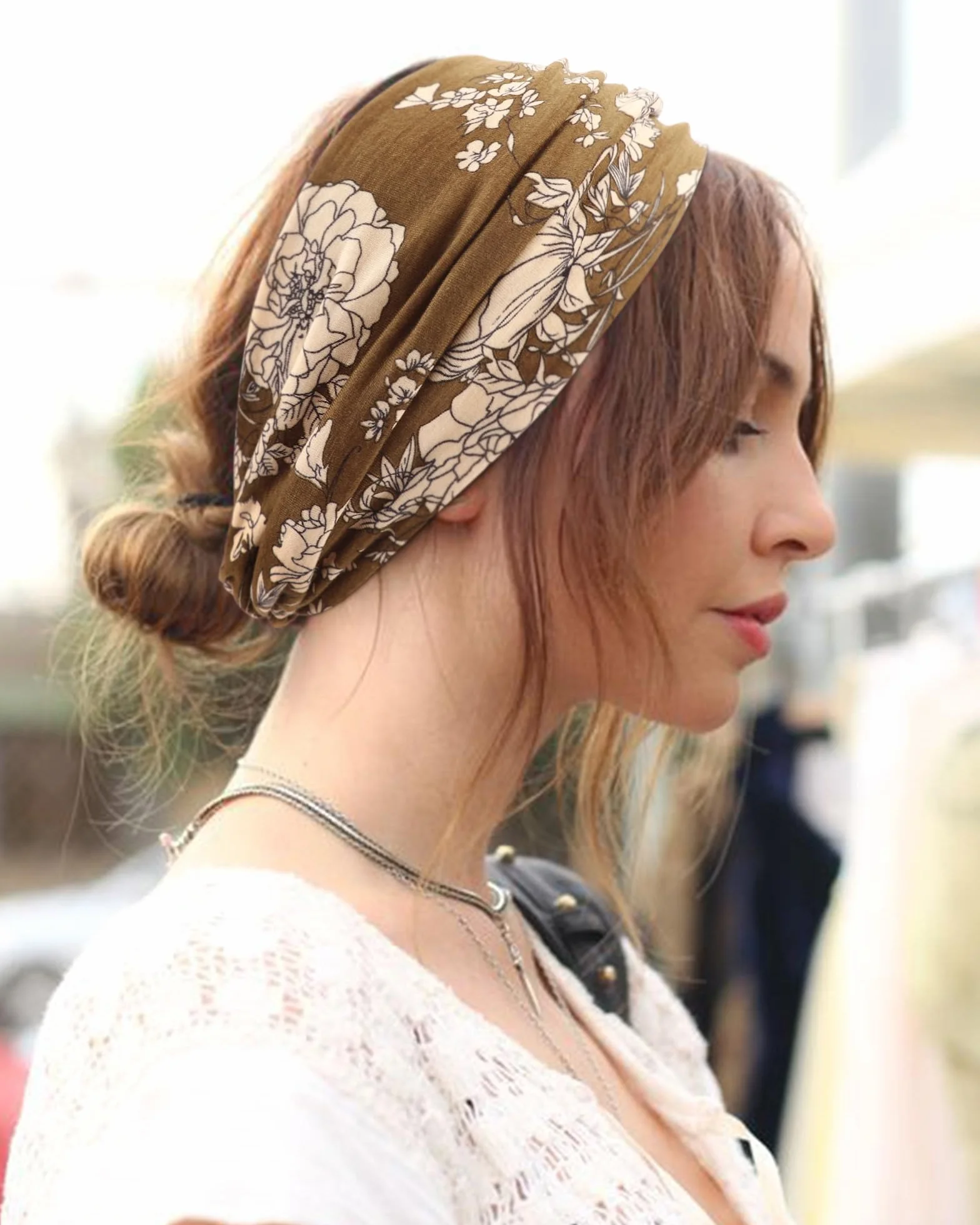DRESHOW 6 Piezas Diademas Anchas Mujer Turbante Boho Head Wrap Elástico
