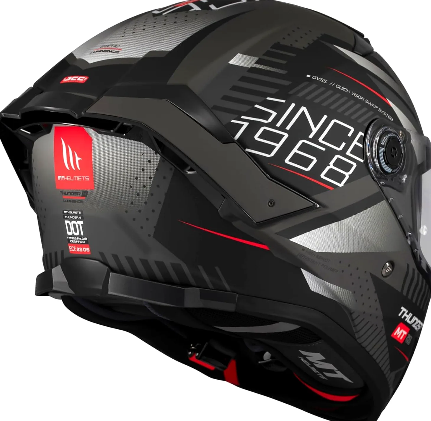 Casco Thunder 4 SV – Casco Moto Integral con Visor Solar Full Vision, Pantalla Antivaho Compatible con Pinlock, Interior Lavable y Calota HIRP | Homologado ECE 22.06 & Dot / Talla 3XL