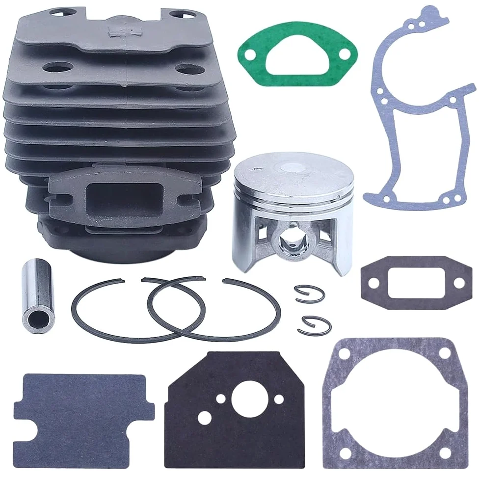 Kit de pistón de Cilindro de 45 mm, Juego de Juntas de carburador, Apto for motosierras de Gasolina de 45 CC, 52 CC y 58 CC.