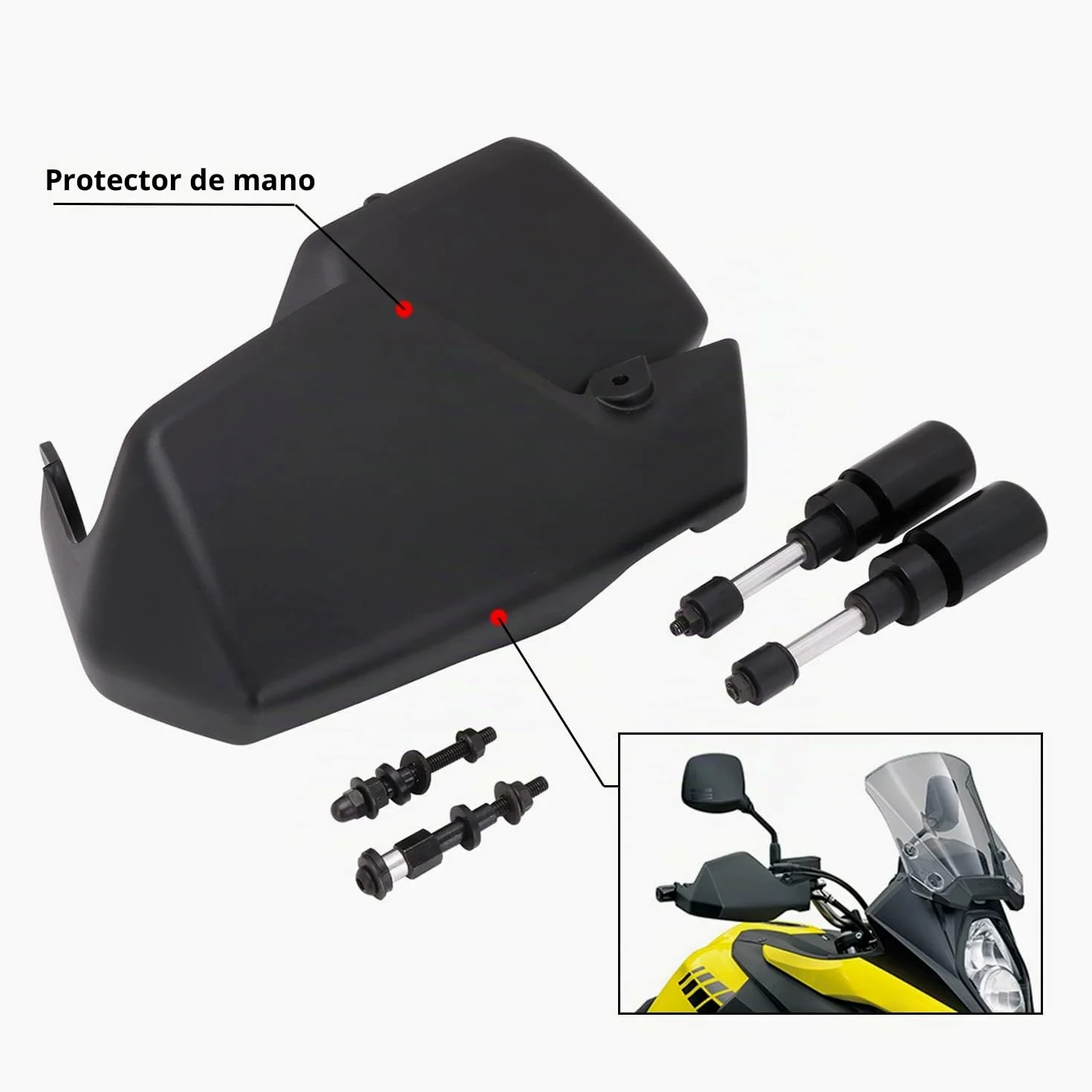 Protectores Mano Moto,Paramanos Moto Guardamanos para DL650 V-Strom 2014 2015 2016 2017 2018 2019