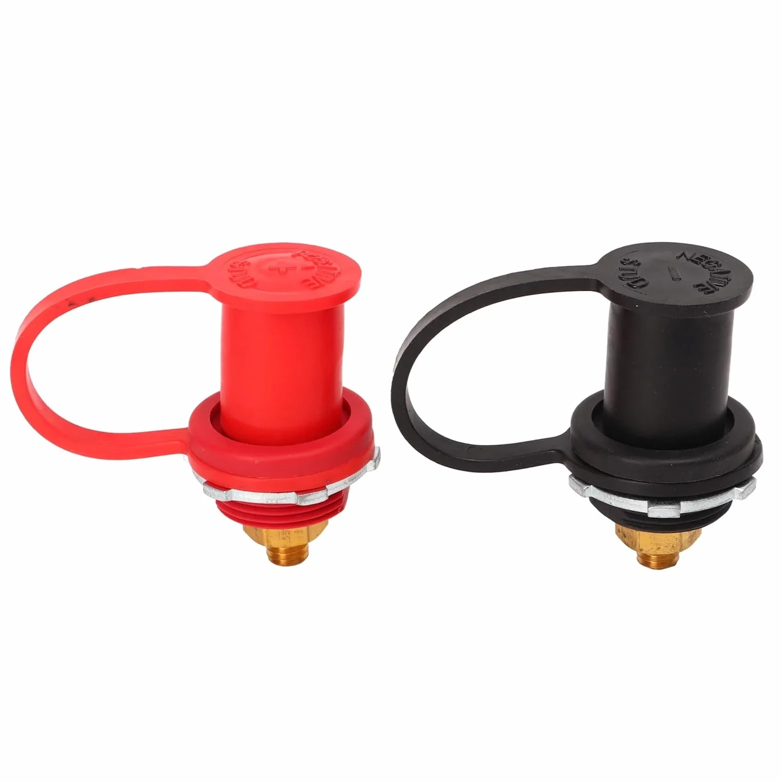 1 par de terminales batería Panel pasante 250A rojo negro poste unión perno 3/8 pulgadas para coche para marina para RV autopartes