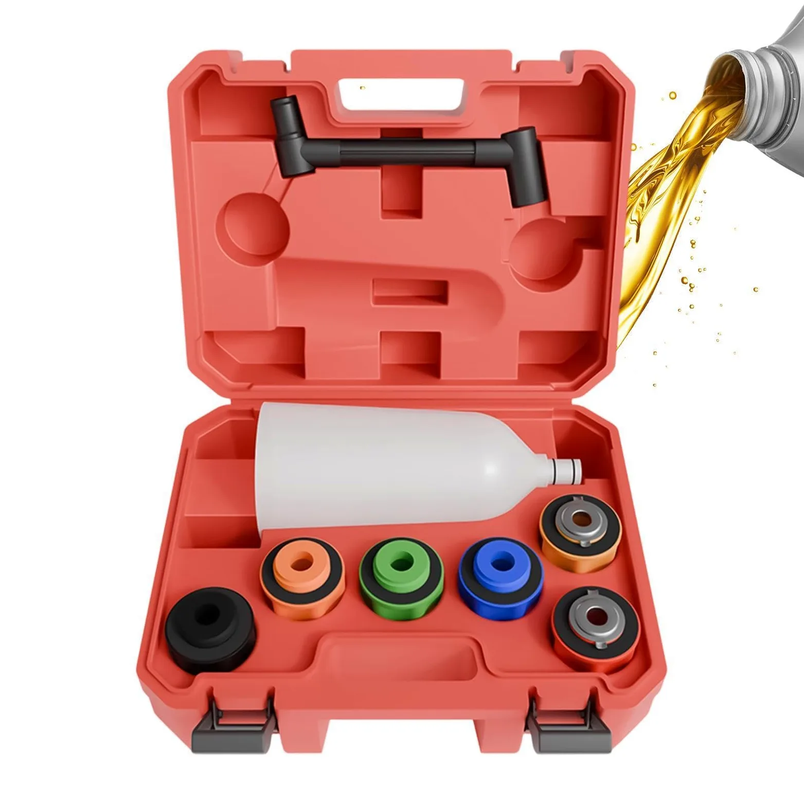 Kit De Embudo De Herramientas Para Cambio De Fluidos Automotrices | Juego Embudos Y Fluidos Para Motor, Transmisión, Camión, Vehículo, Sedán, Motocicleta, Garaje,