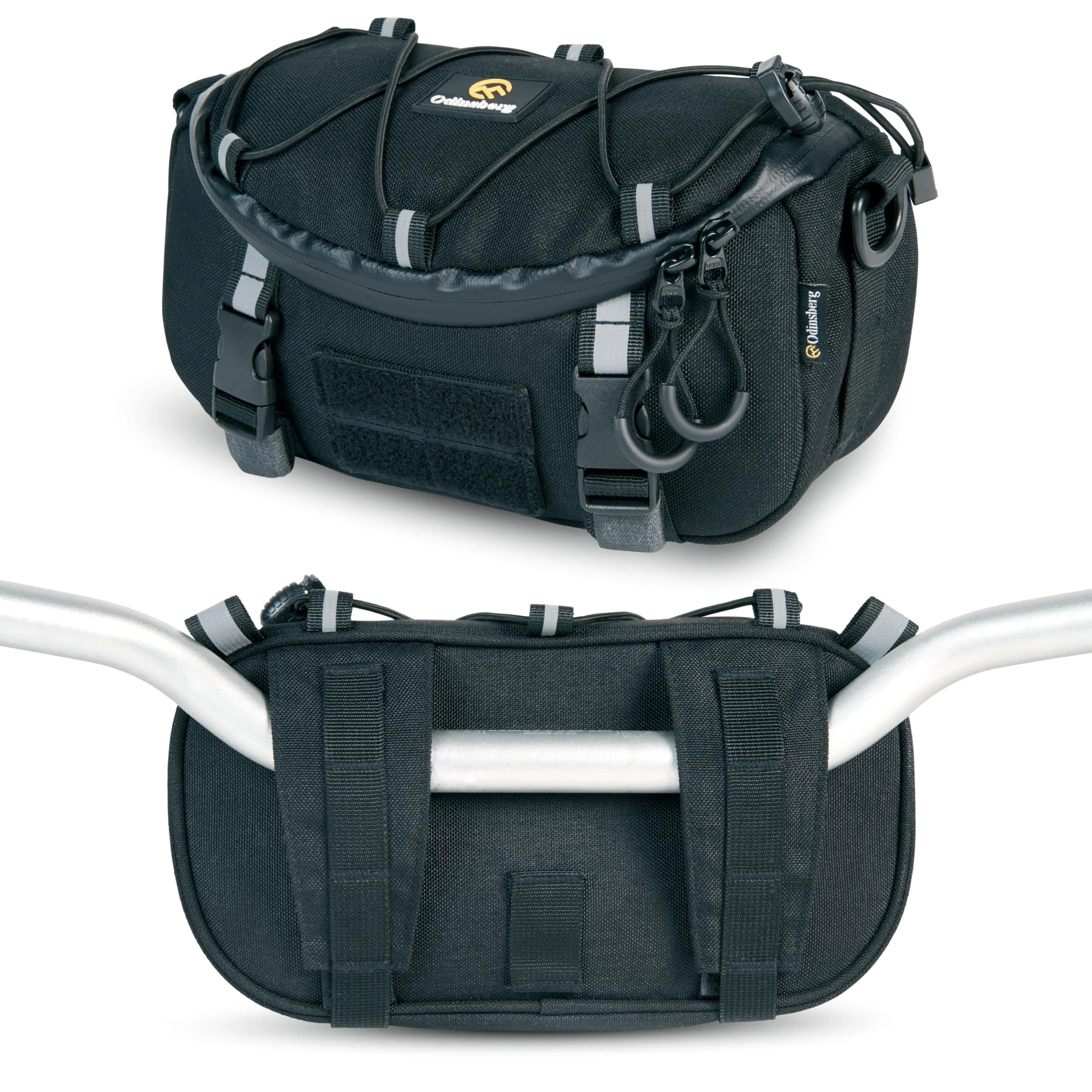 Odinsberg Bolsa Multiusos para Manillar de Motocicleta y Bicicleta, 3 litros, Resistente al Agua