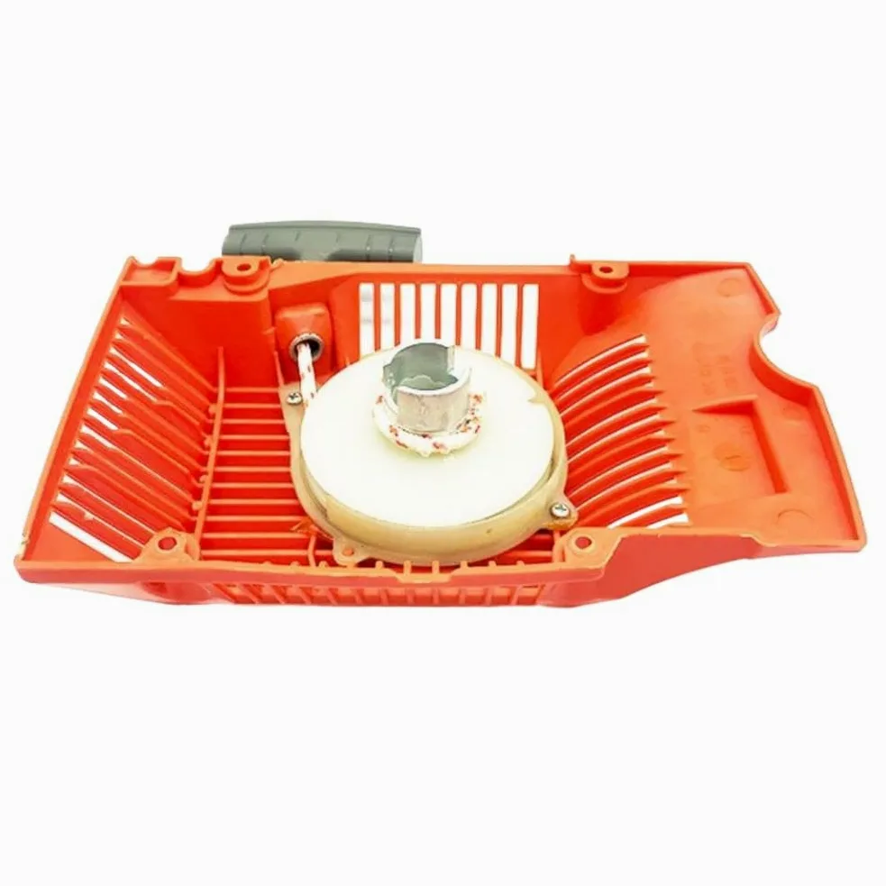 Piezas de repuesto del conjunto del arrancador de retroceso compatibles con la cubierta lateral de la cuerda de agarre de la polea de rebobinado de motosierra 61 261 262 268